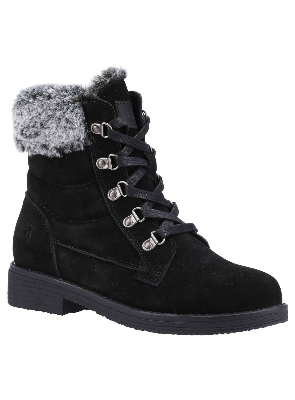 HUSH PUPPIES Water Resistant Wide Fit Florence Boots Black 3 - Image 1