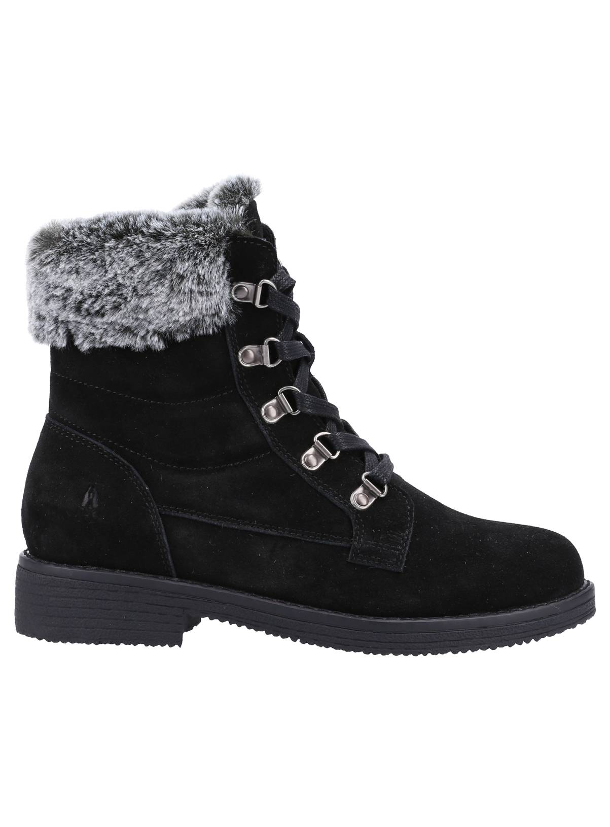 HUSH PUPPIES Water Resistant Wide Fit Florence Boots Black 3 - Image 4