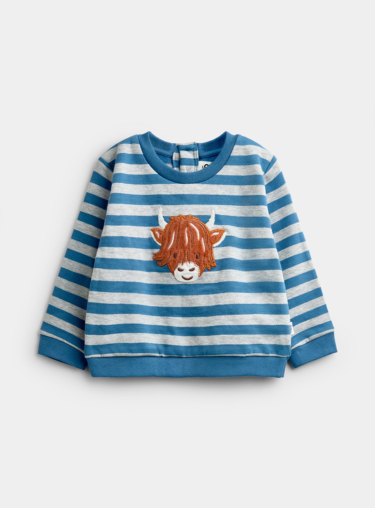JOJO MAMAN BÉBÉ Highland Cow Sweatshirt and Trouser Set Rust 6-12 months - Image 4 thumbnail
