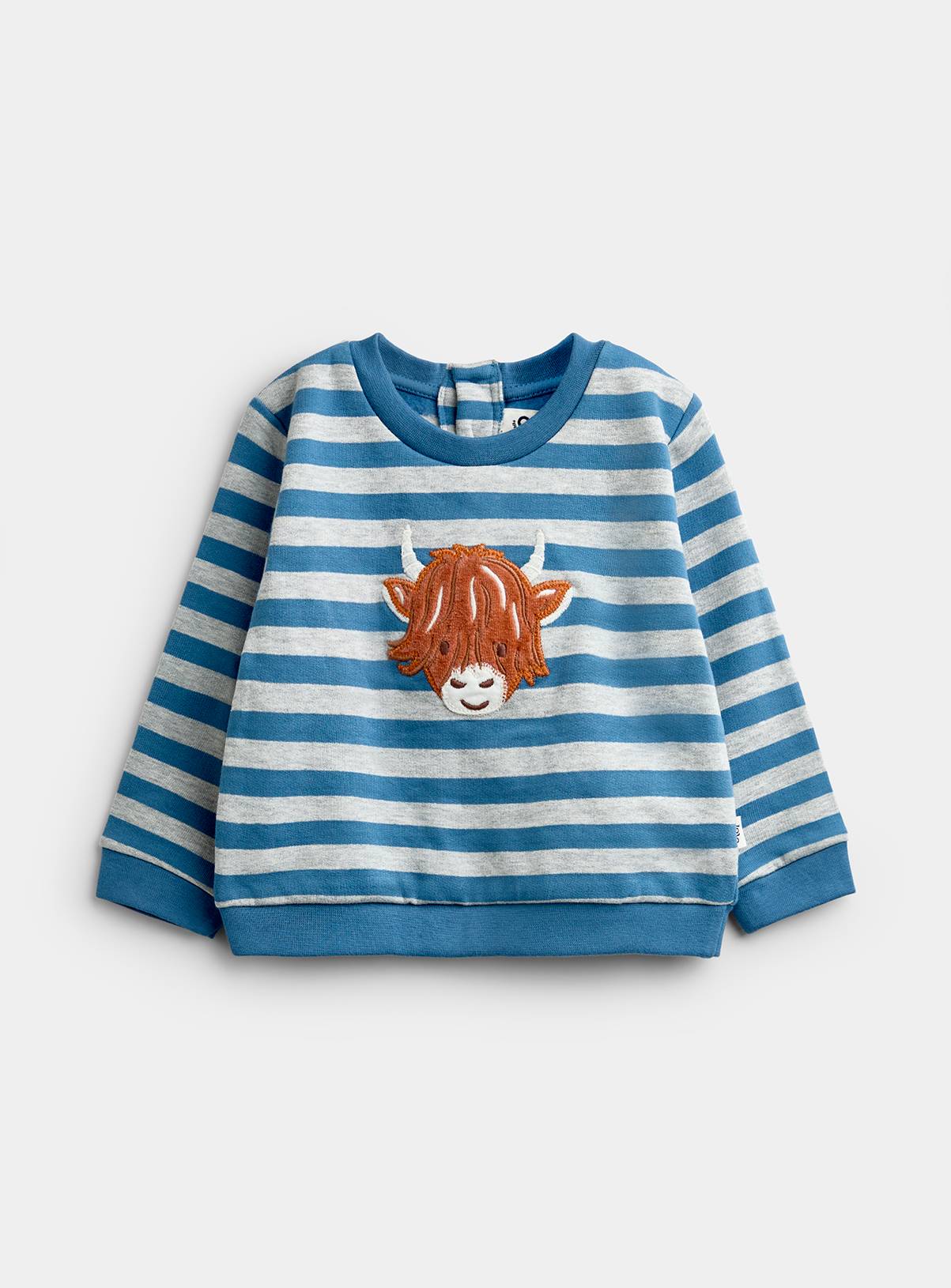 JOJO MAMAN BÉBÉ Highland Cow Sweatshirt and Trouser Set Rust 6-12 months - Image 4