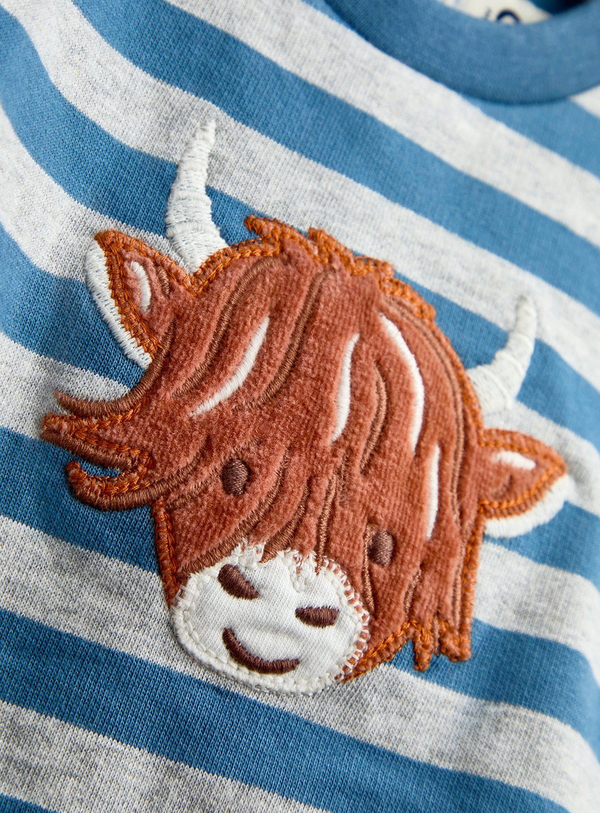 JOJO MAMAN BÉBÉ Highland Cow Sweatshirt and Trouser Set Rust 6-12 months - Image 6 thumbnail