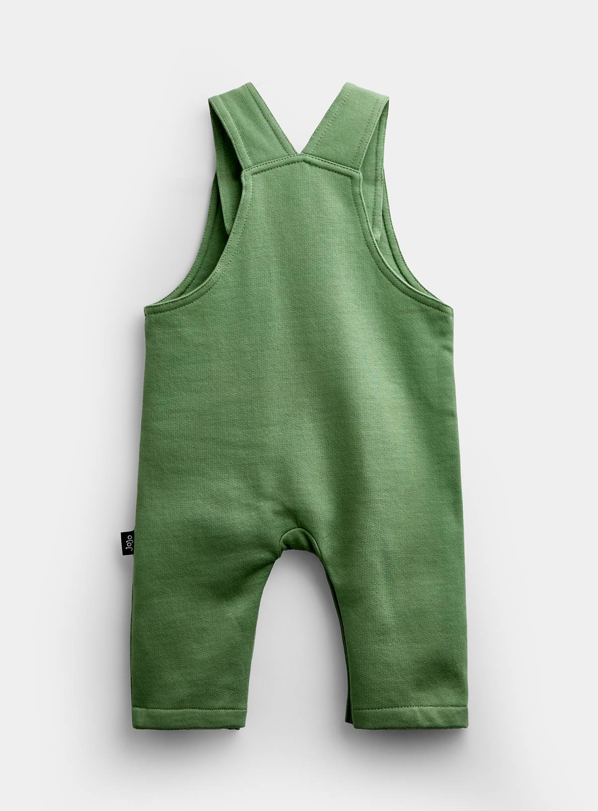 JOJO MAMAN BÉBÉ Tractor Jersey Dungaree Set Mid Green 18-24 months - Image 6