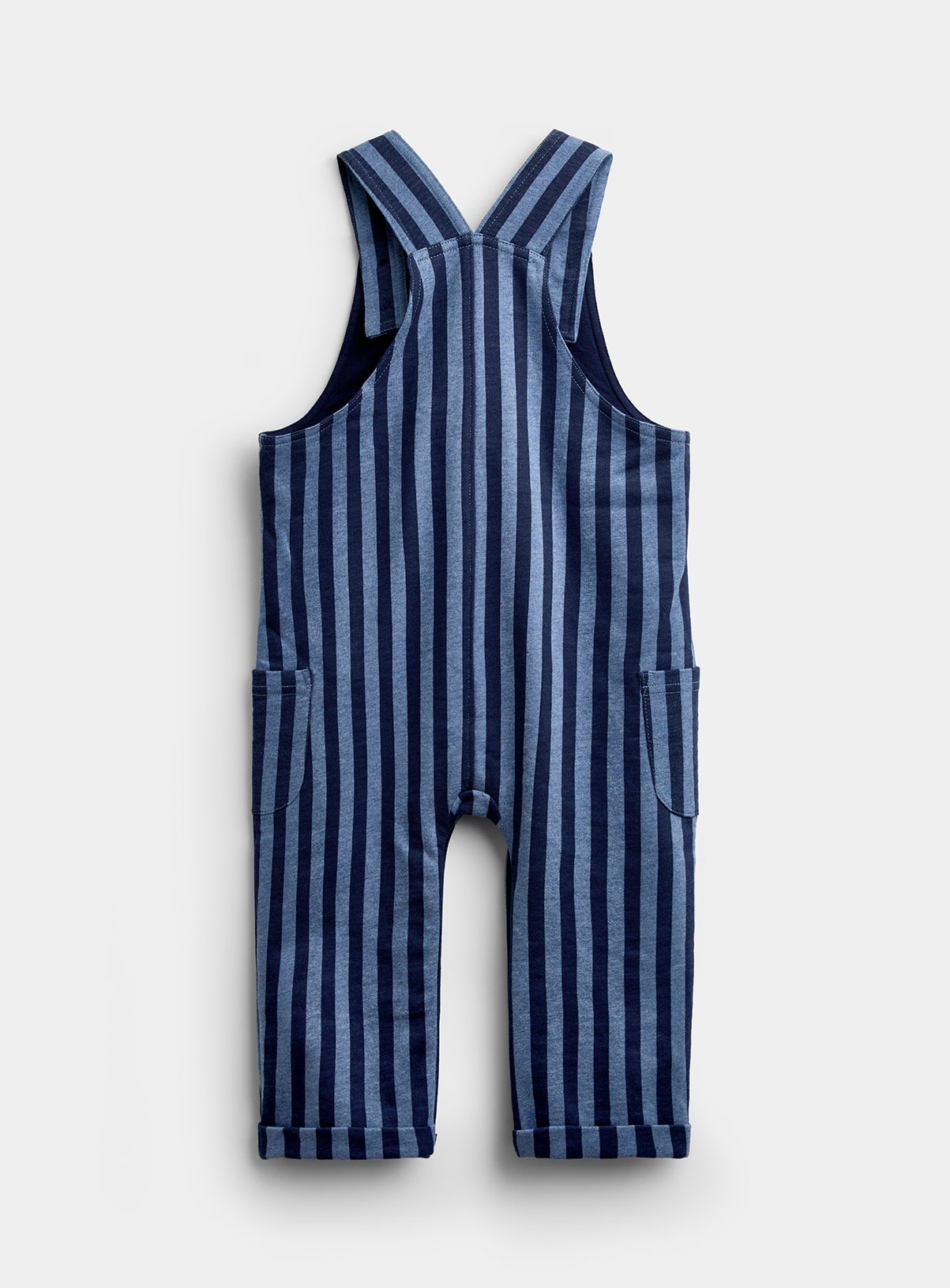 JOJO MAMAN BÉBÉ 2 Piece Striped Dungarees and Top Set Navy Blue 3-4 Years - Image 4 thumbnail