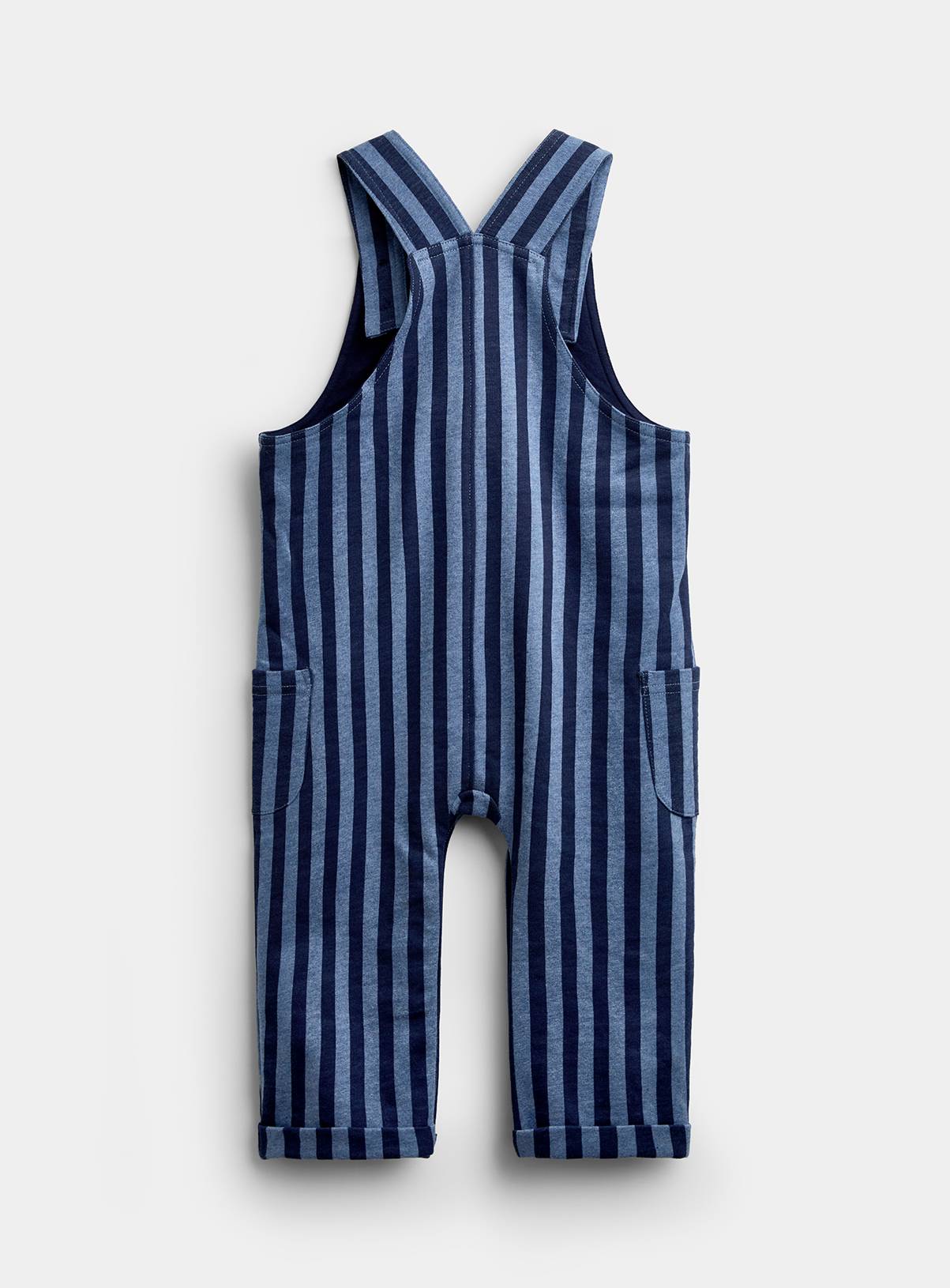 JOJO MAMAN BÉBÉ 2 Piece Striped Dungarees and Top Set Navy Blue 3-4 Years - Image 4