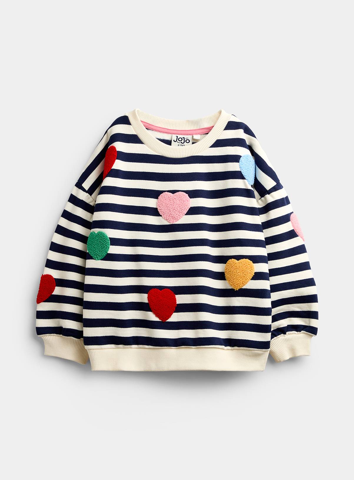 JOJO MAMAN BÉBÉ Boucle Heart Tulle Sweatshirt Navy Blue 12-18 months - Image 2