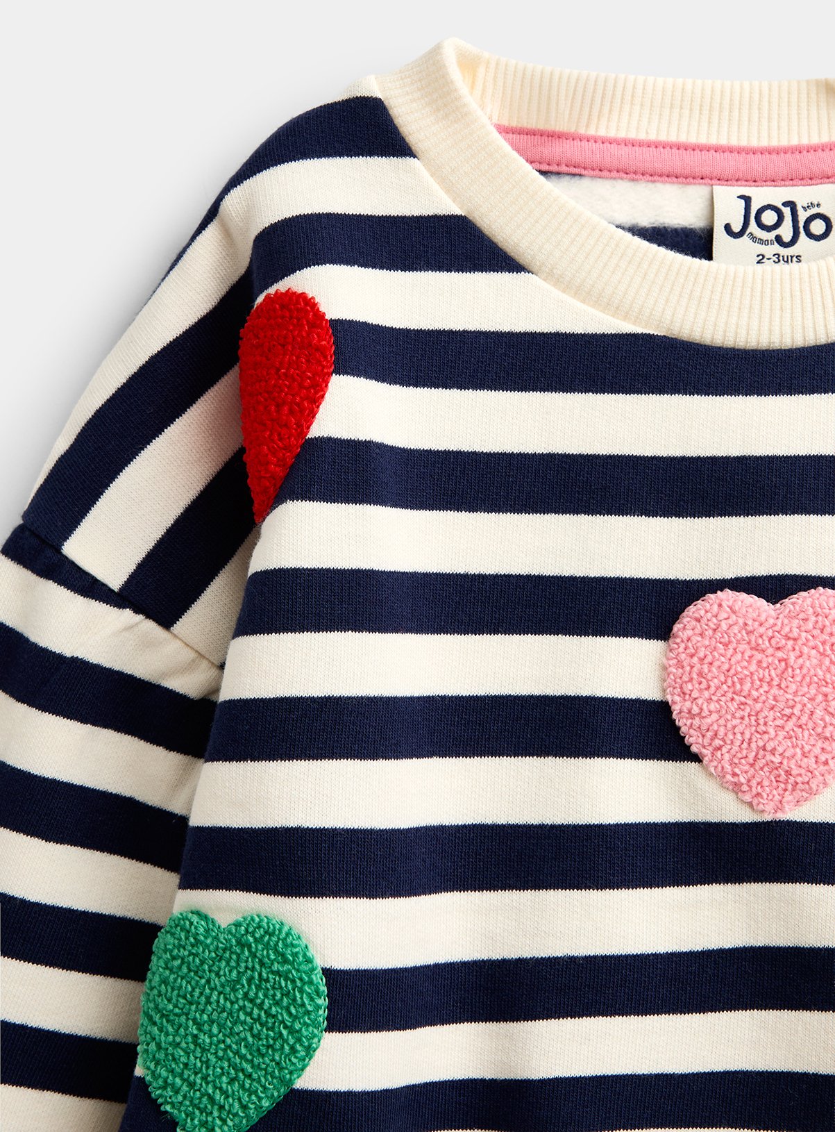 JOJO MAMAN BÉBÉ Boucle Heart Tulle Sweatshirt Navy Blue 12-18 months - Image 3 thumbnail