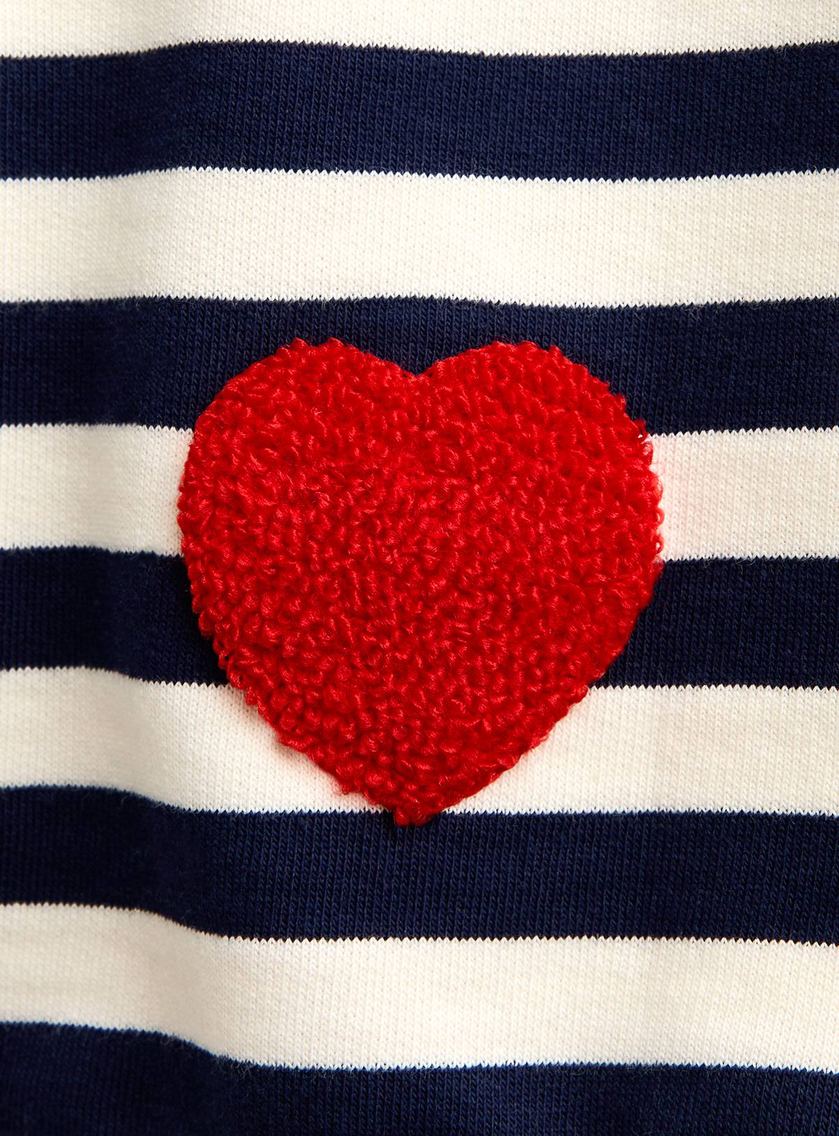 JOJO MAMAN BÉBÉ Boucle Heart Tulle Sweatshirt Navy Blue 12-18 months - Image 4