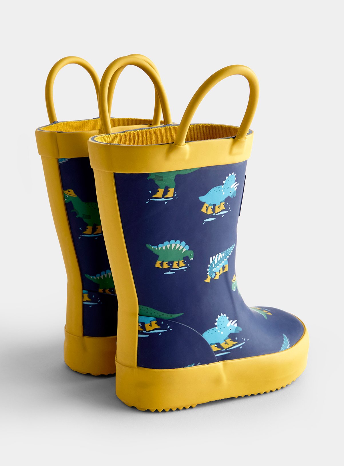 JOJO MAMAN BÉBÉ Dinosaur Wellies Mustard Yellow 8 Infant - Image 2 thumbnail