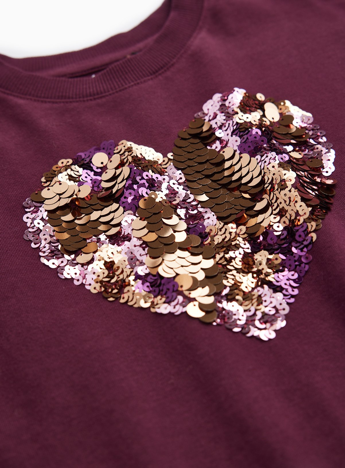 Sequin Heart Long Sleeve Top 11 years - Image 2 thumbnail
