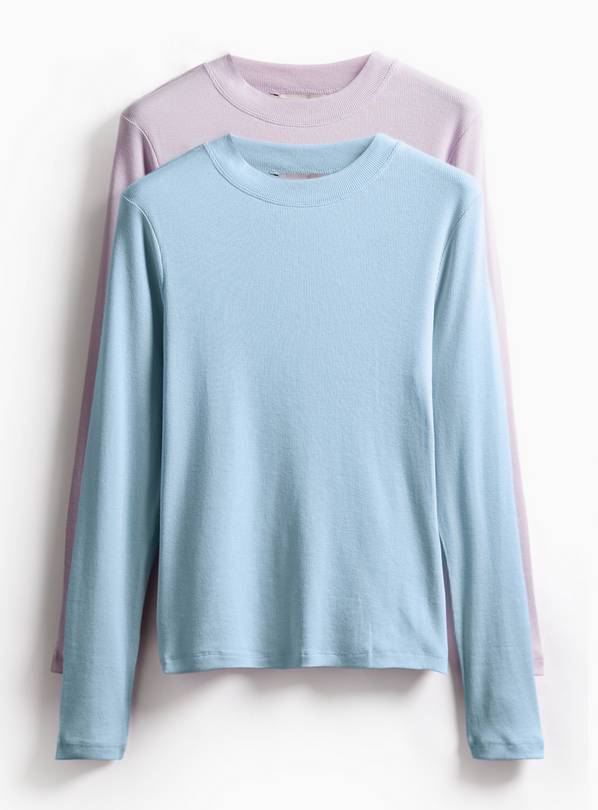 Lilac Modal Rib Crewneck Tops 2-Pack 8