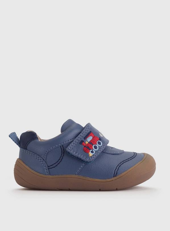 START-RITE Harvest Denim Blue Leather First Walking Shoe 3 Infant