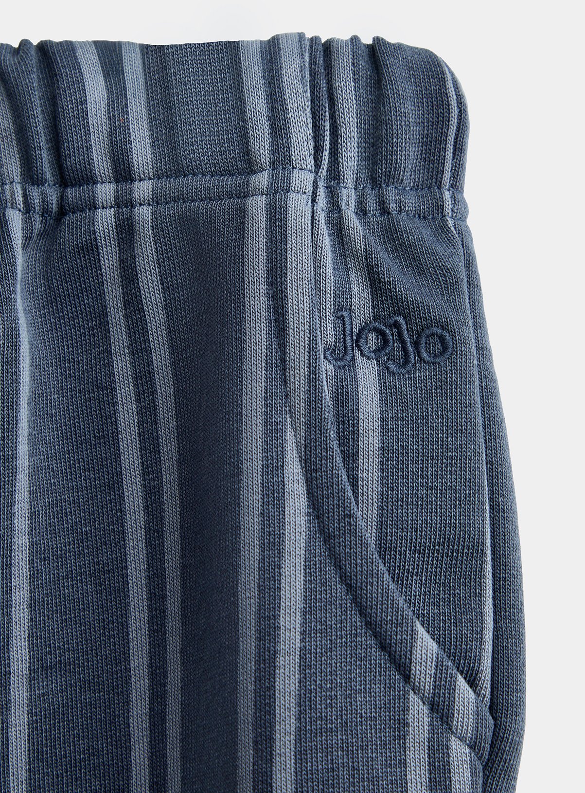 JOJO MAMAN BÉBÉ 2 Pack Vertical Stripe and Plain Joggers Charcoal Grey 12-18 months - Image 2 thumbnail