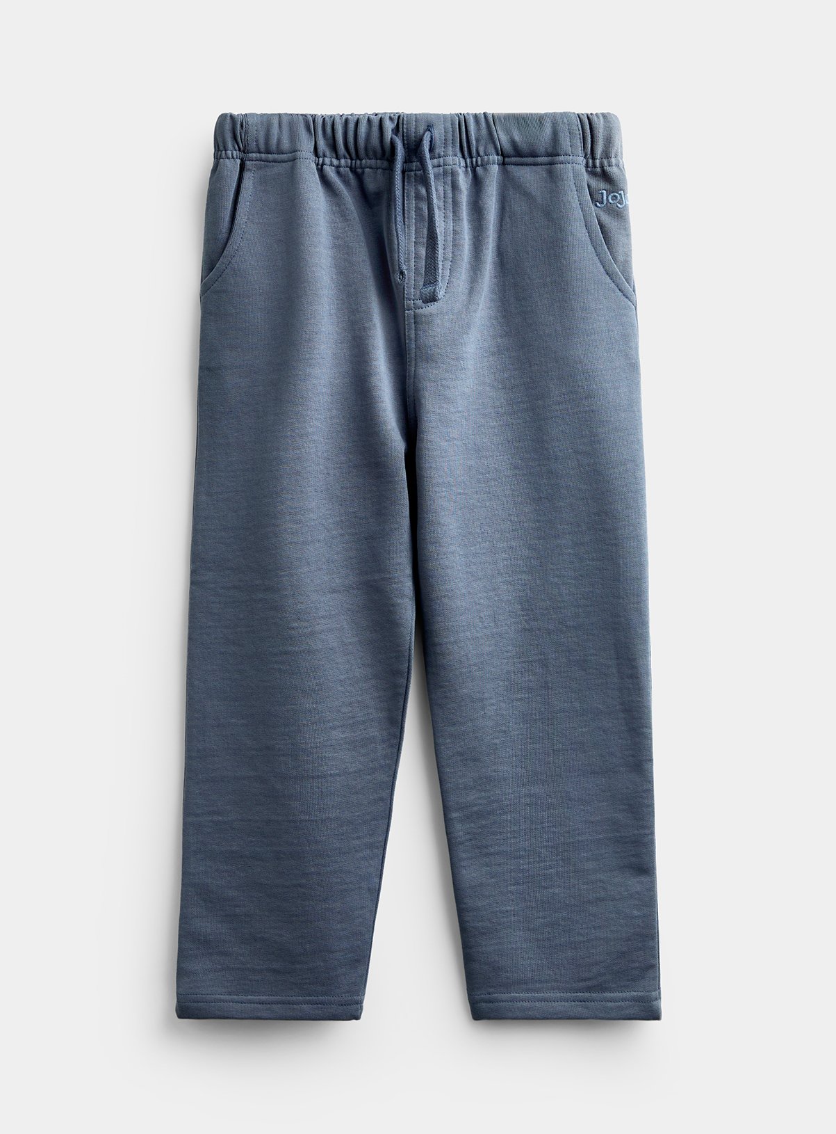 JOJO MAMAN BÉBÉ 2 Pack Vertical Stripe and Plain Joggers Charcoal Grey 12-18 months - Image 4 thumbnail
