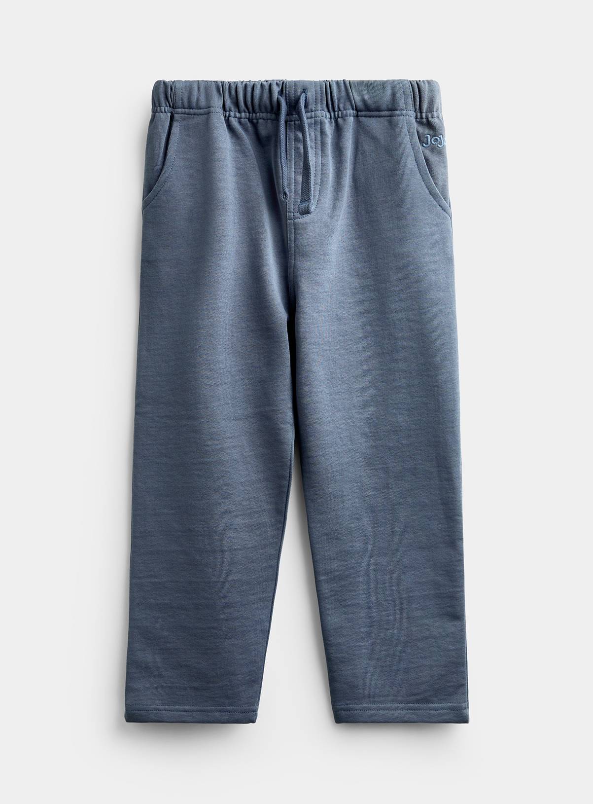 JOJO MAMAN BÉBÉ 2 Pack Vertical Stripe and Plain Joggers Charcoal Grey 12-18 months - Image 4