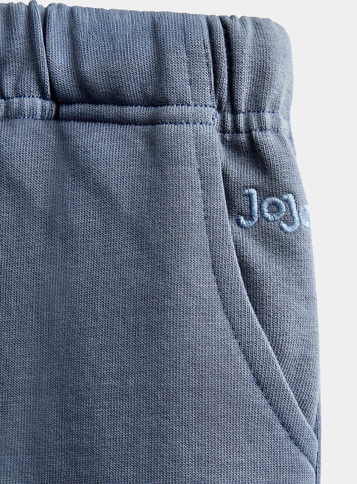 JOJO MAMAN BÉBÉ 2 Pack Vertical Stripe and Plain Joggers Charcoal Grey 12-18 months - Image 5 thumbnail