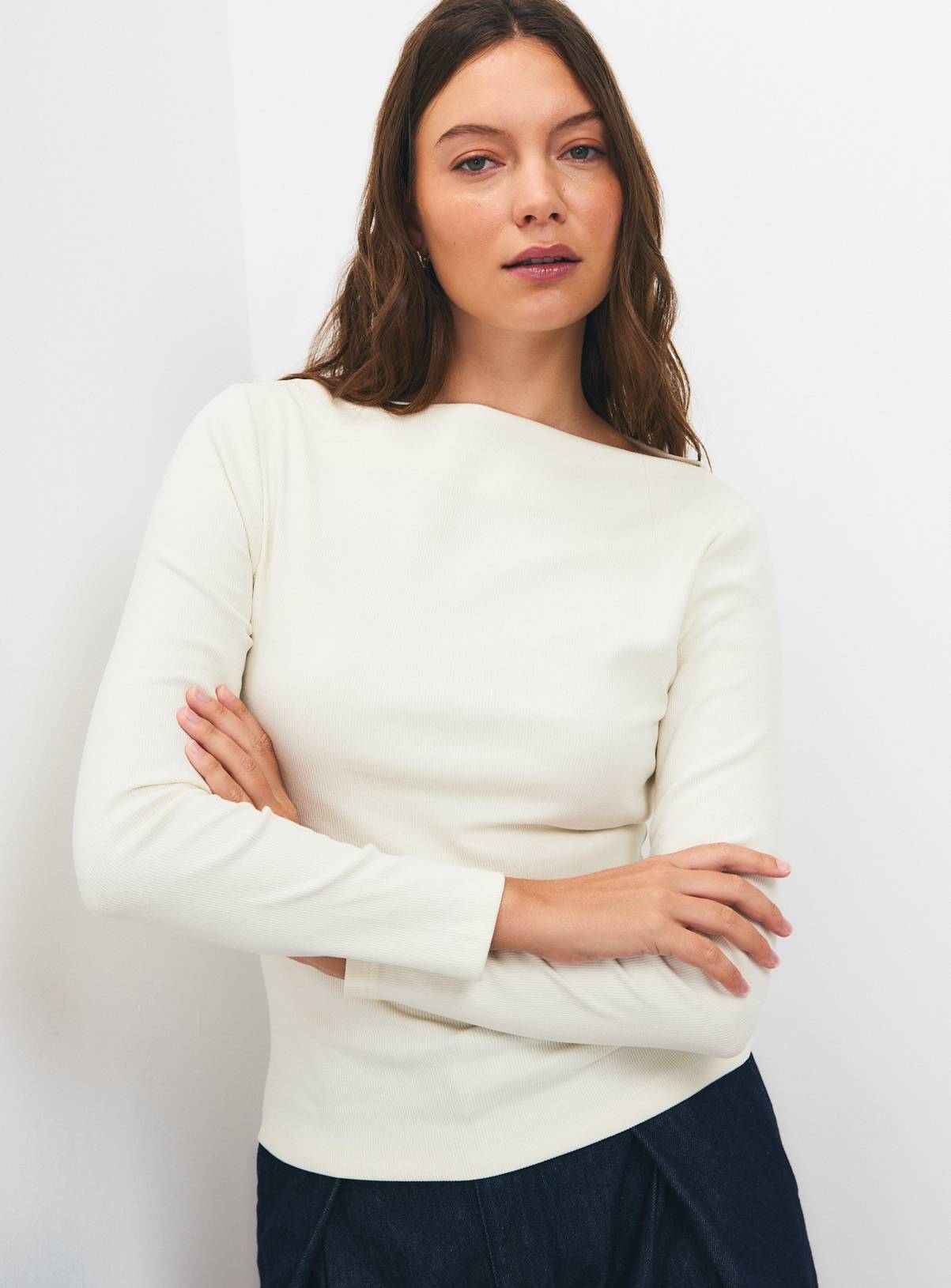 Ribbed Slash Neck Tops 2 Pack  14 - Image 2