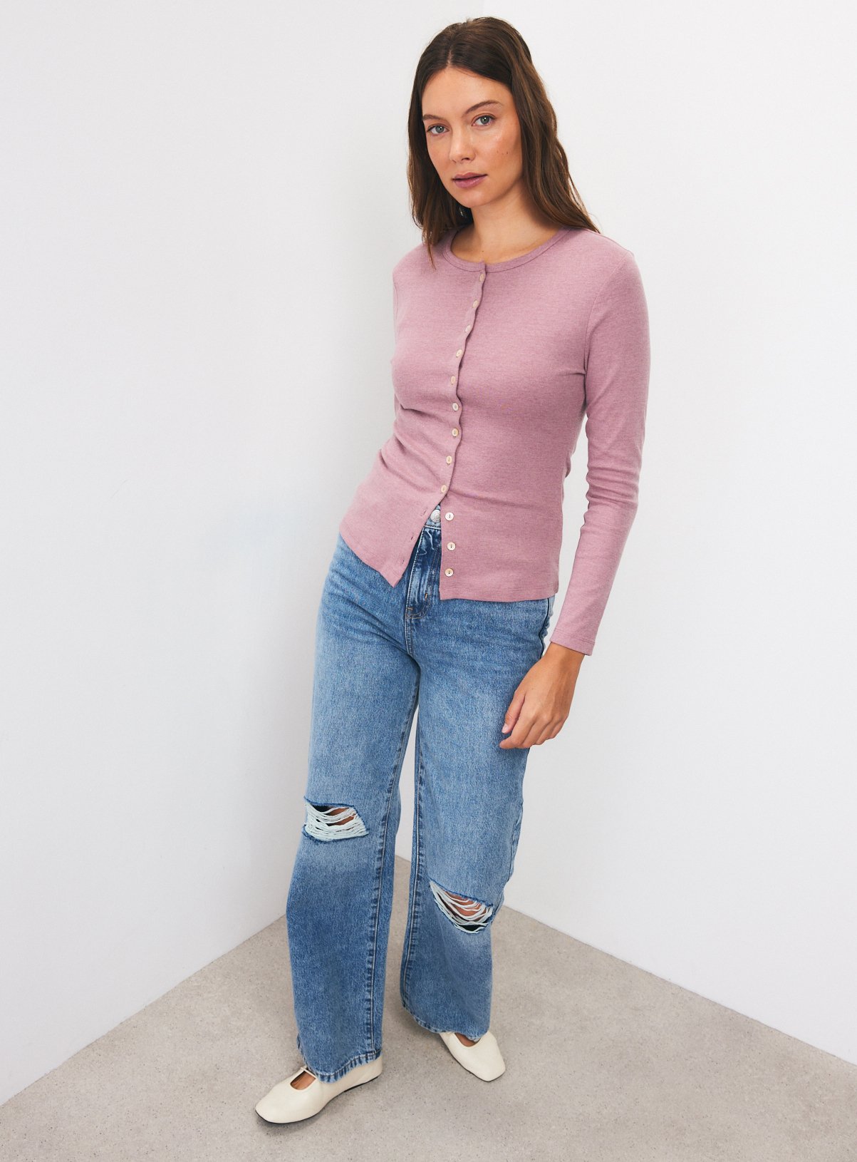 Button Through Long Sleeve Tops 2 Pack  24 - Image 3 thumbnail