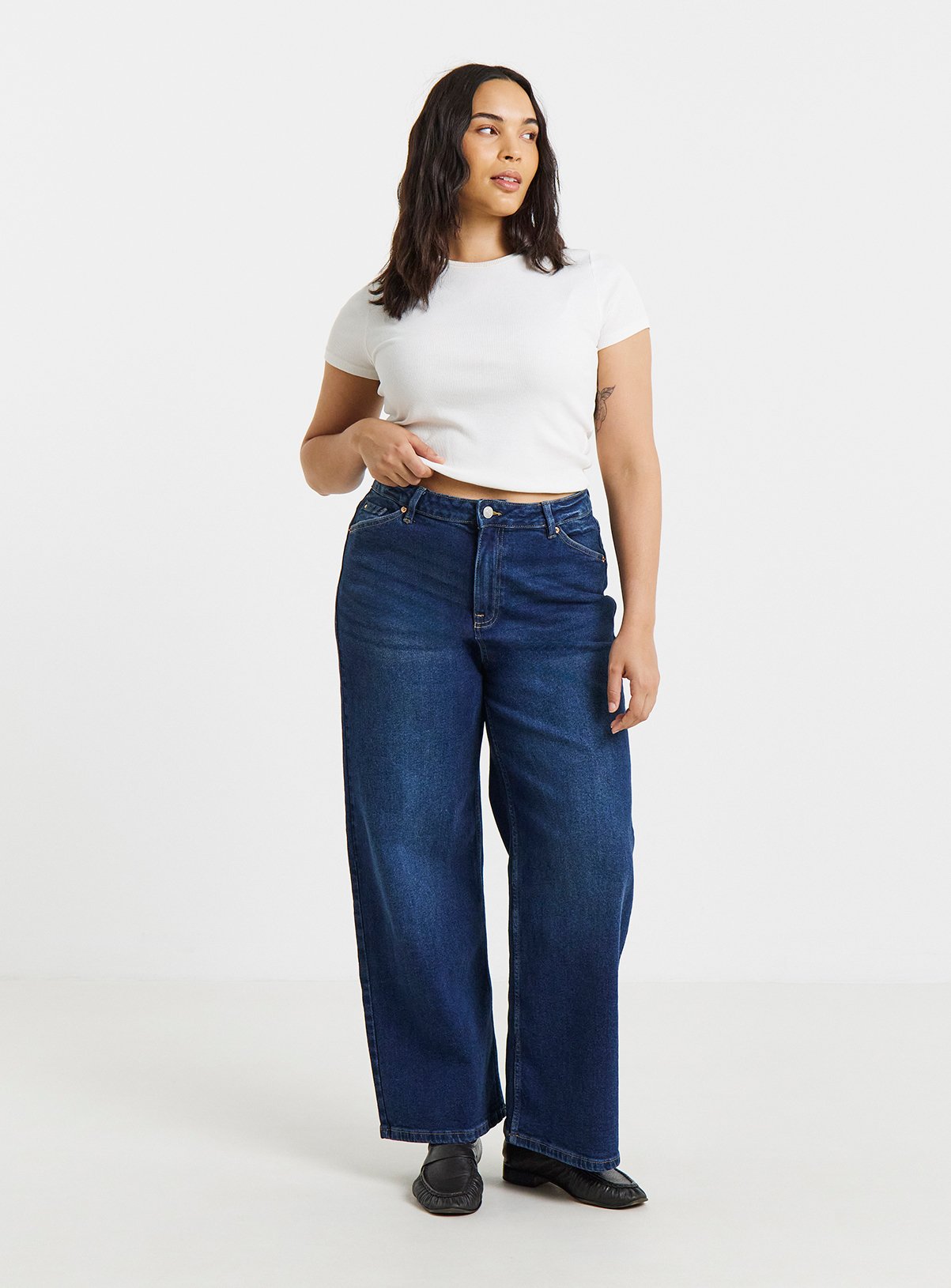 SIMPLY BE Slouchy Wide Leg Jeans 16 - Image 3 thumbnail