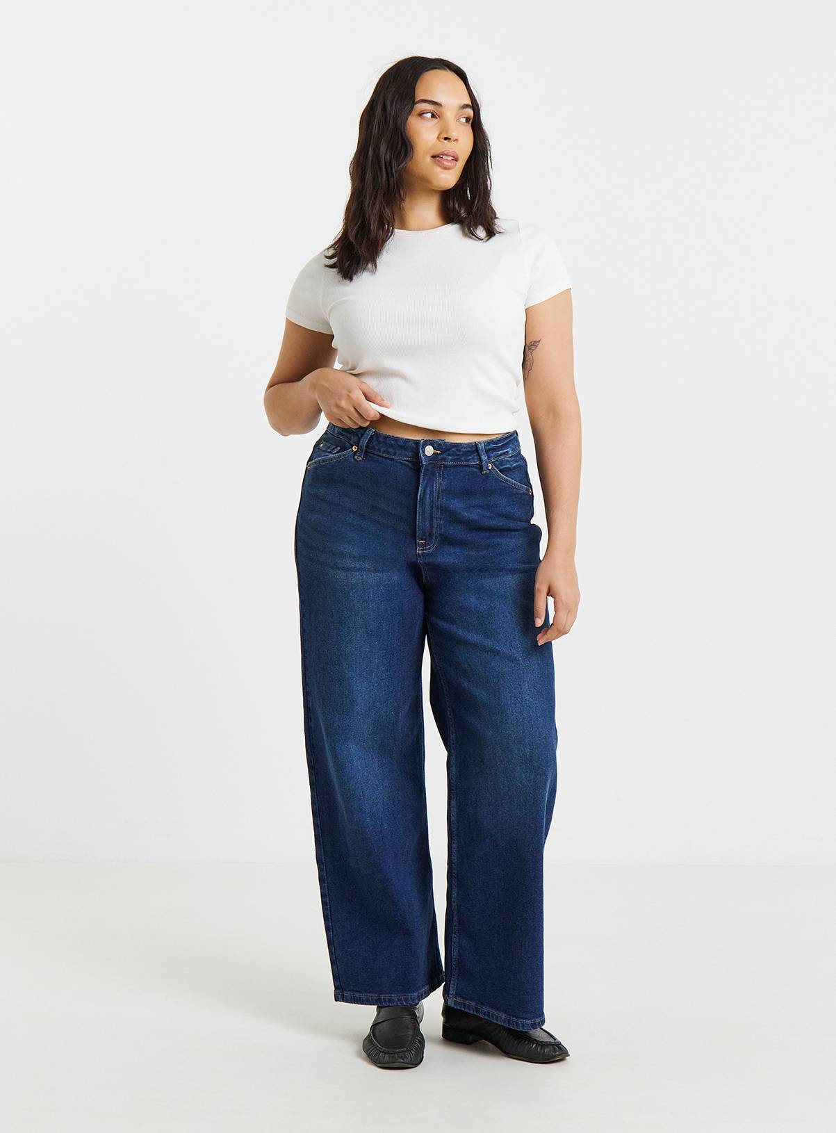 SIMPLY BE Slouchy Wide Leg Jeans 16 - Image 3