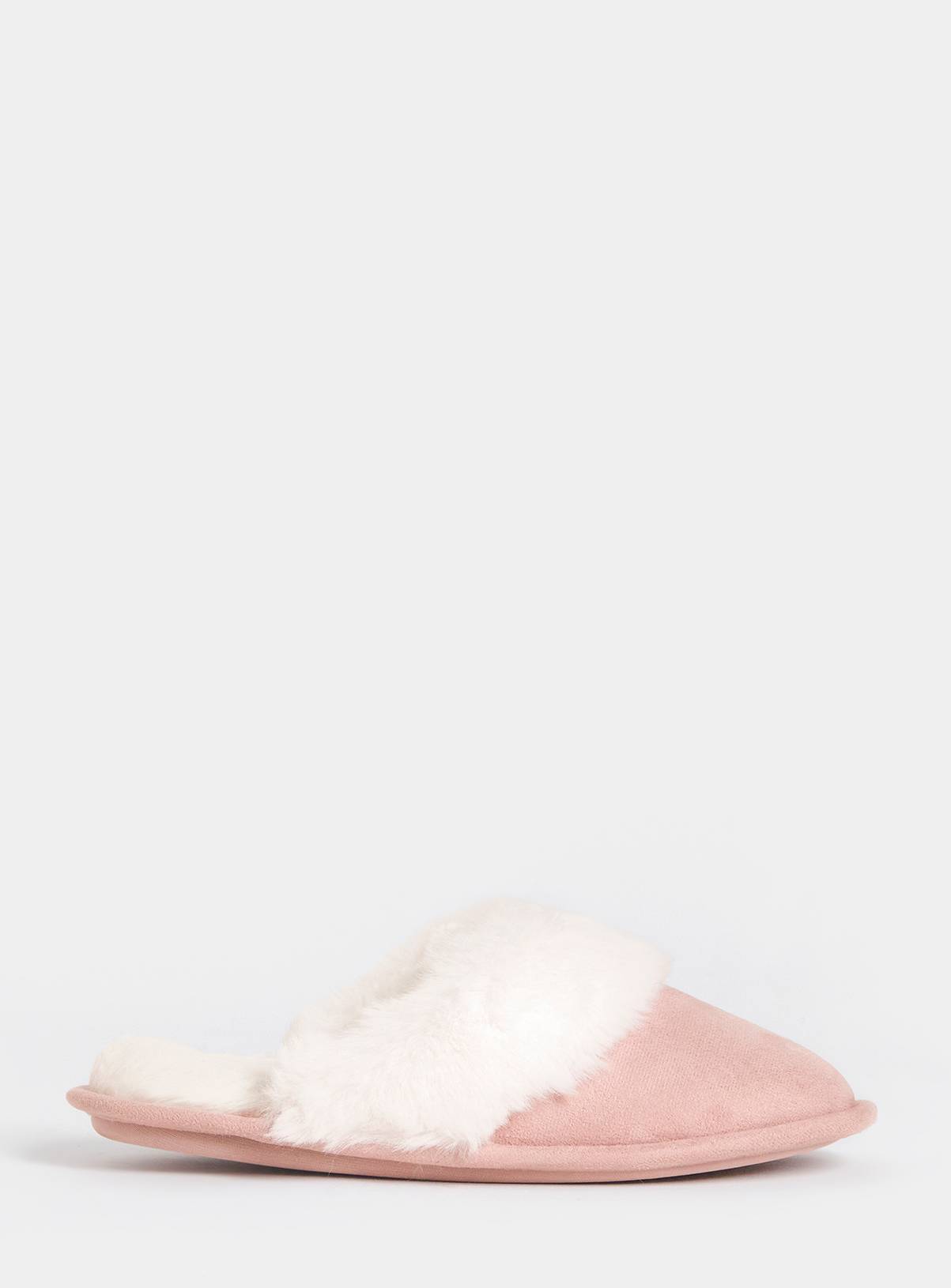 SIMPLY BE Pink Closed Toe Mule Slippers Wide Fit S - Image 3
