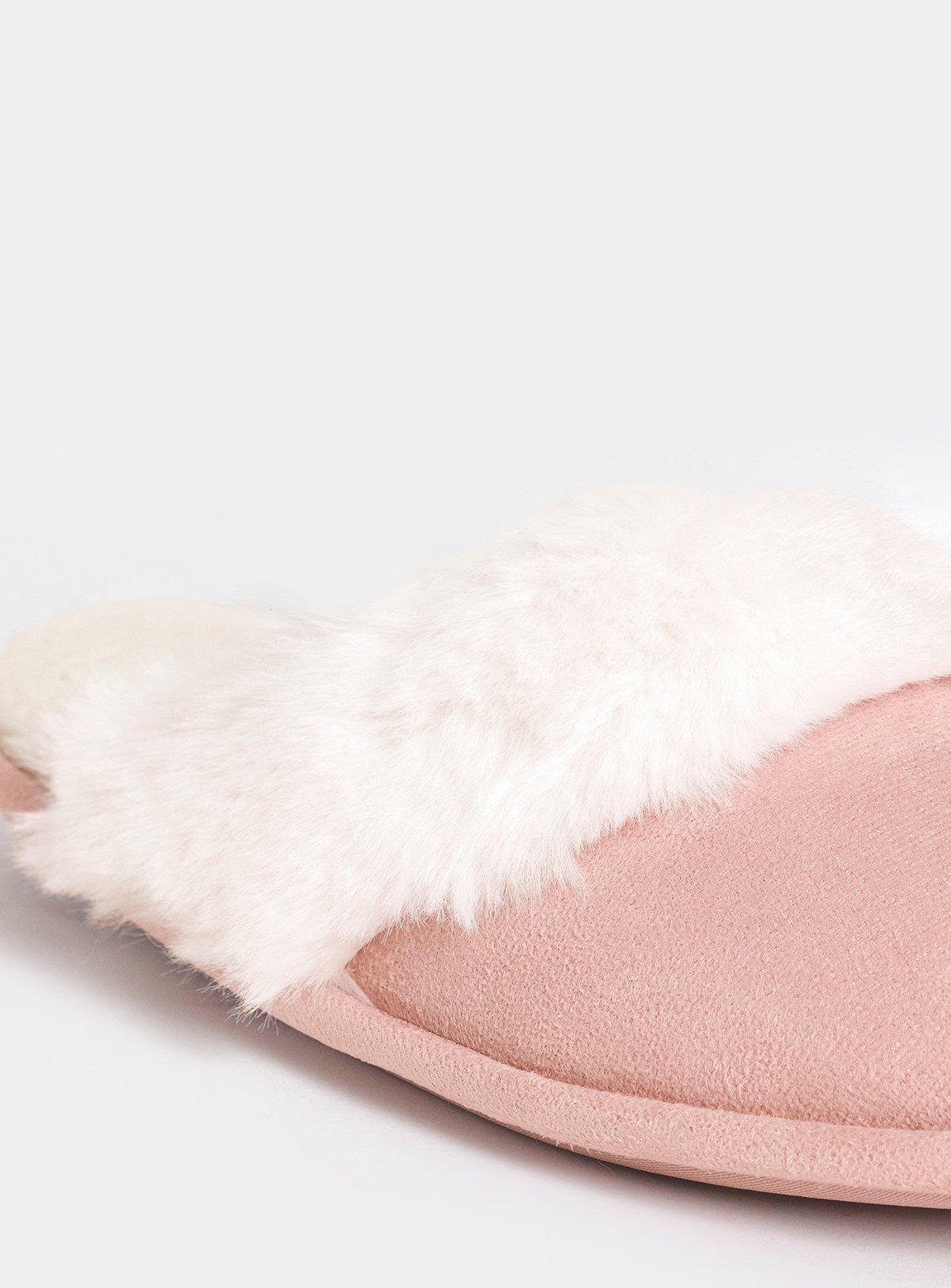 SIMPLY BE Pink Closed Toe Mule Slippers Wide Fit S - Image 4 thumbnail
