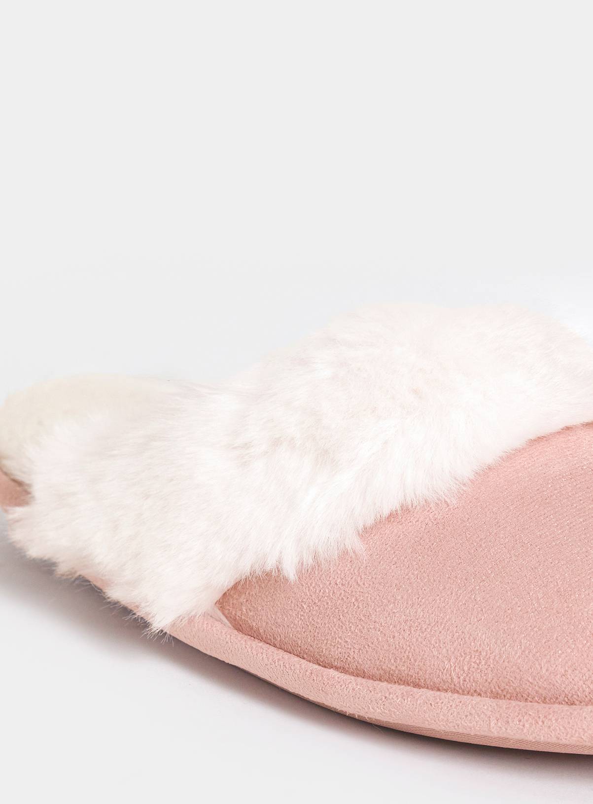 SIMPLY BE Pink Closed Toe Mule Slippers Wide Fit S - Image 4