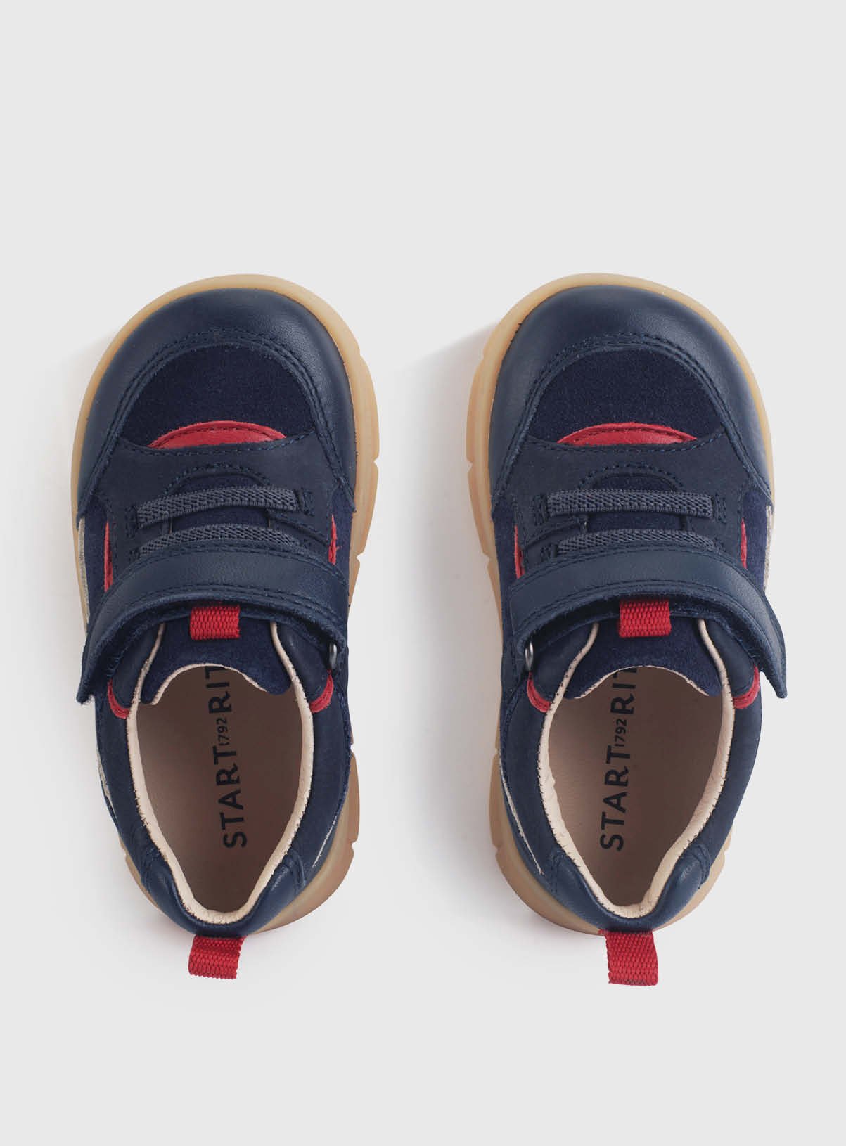 START-RITE Stride Navy Leather Mix Trainer 5 Infant - Image 2 thumbnail