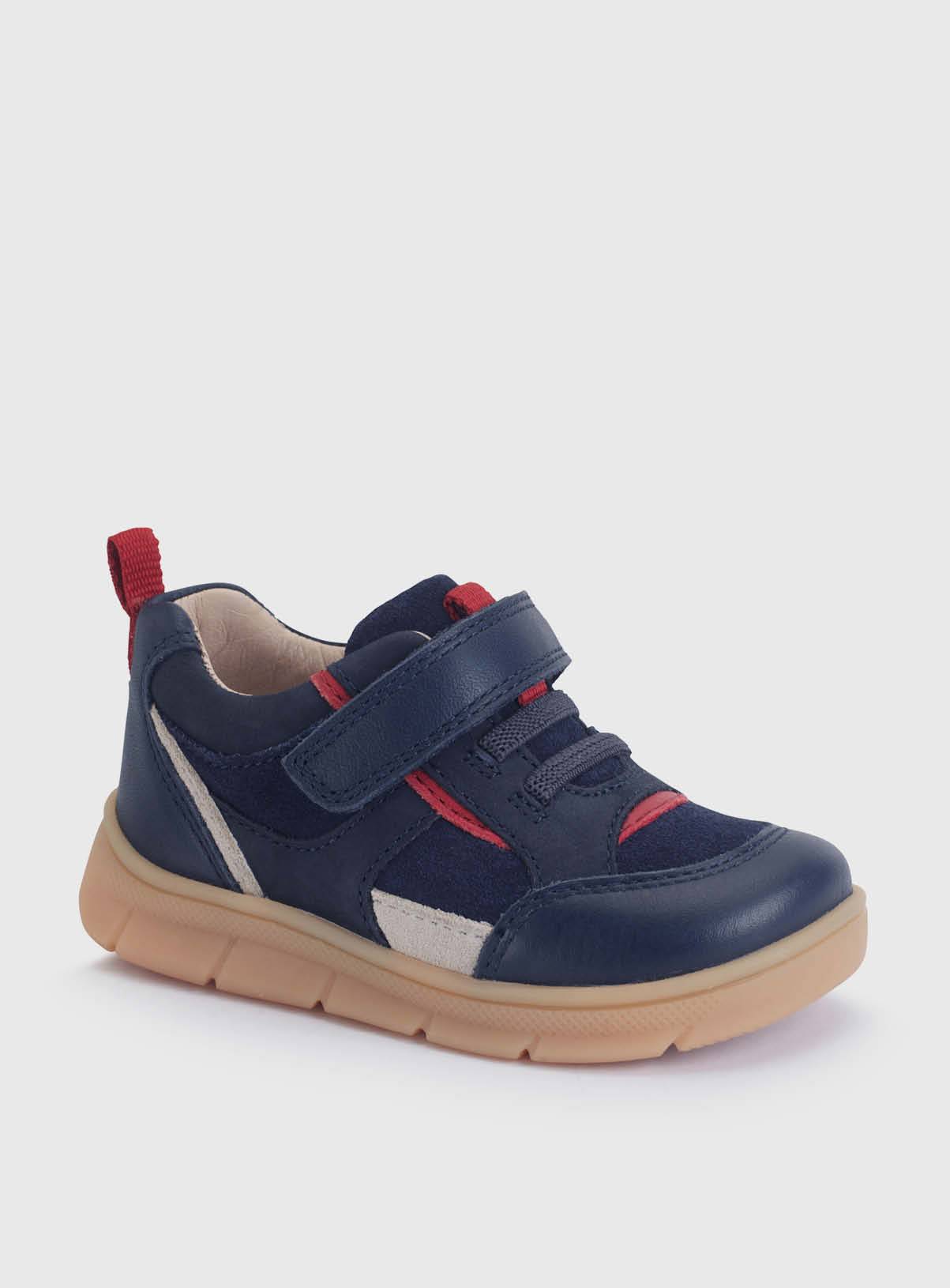 START-RITE Stride Navy Leather Mix Trainer 5 Infant - Image 3