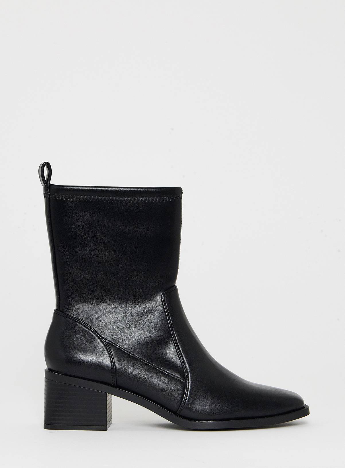 SIMPLY BE Block Geel Ankle Sock Boot Wide Fit 36 - Image 3