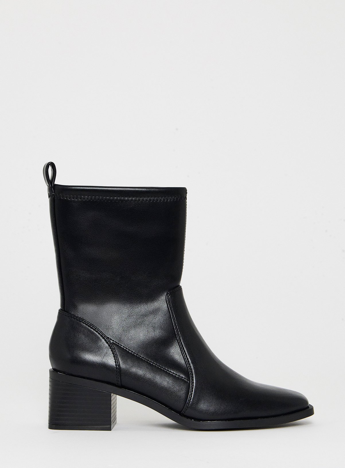 SIMPLY BE Block Heel Ankle Sock Boot Extra Wide Fit 41 - Image 3 thumbnail