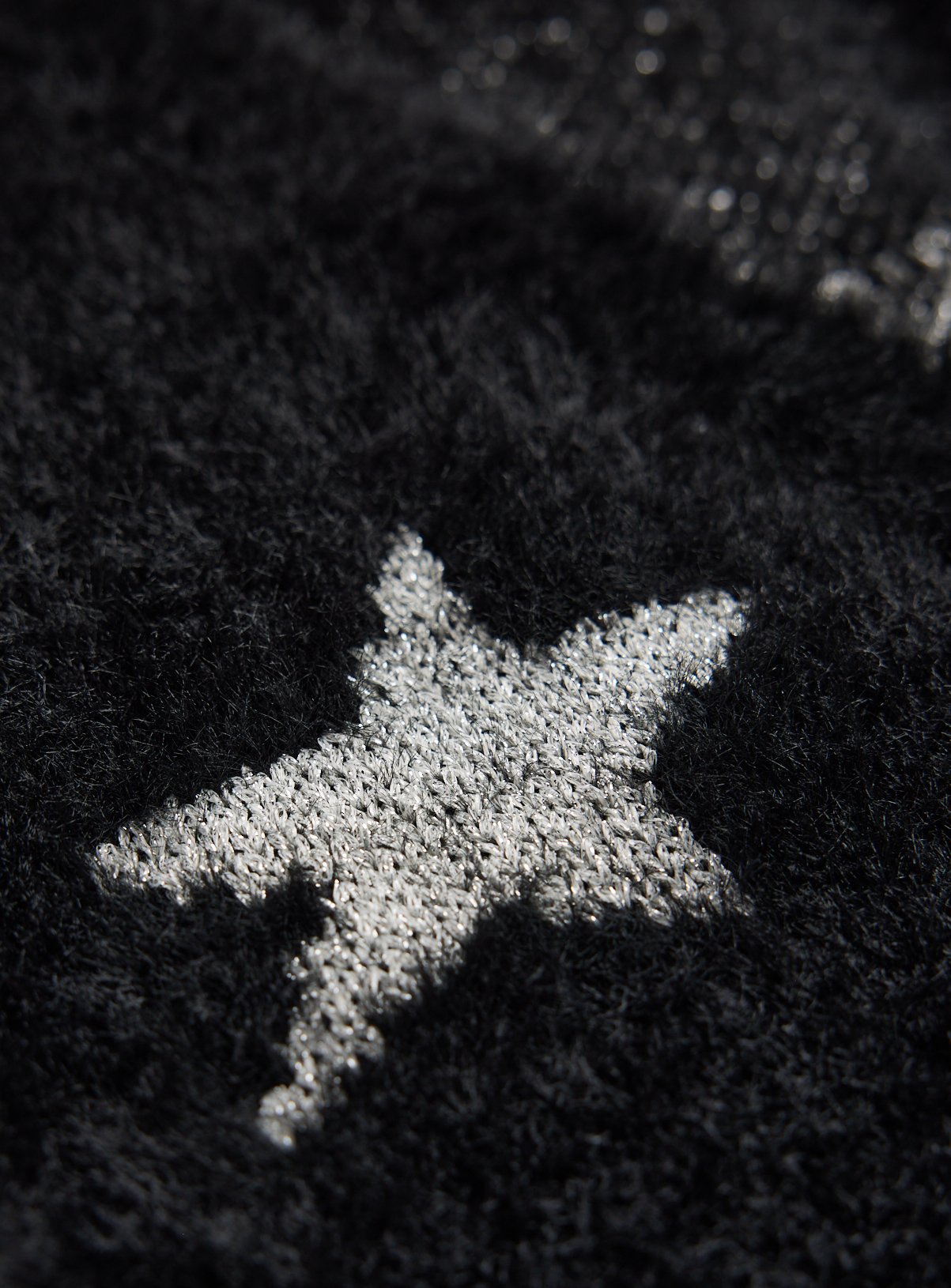 Black Fluffy Star Cardigan 8 years - Image 2 thumbnail