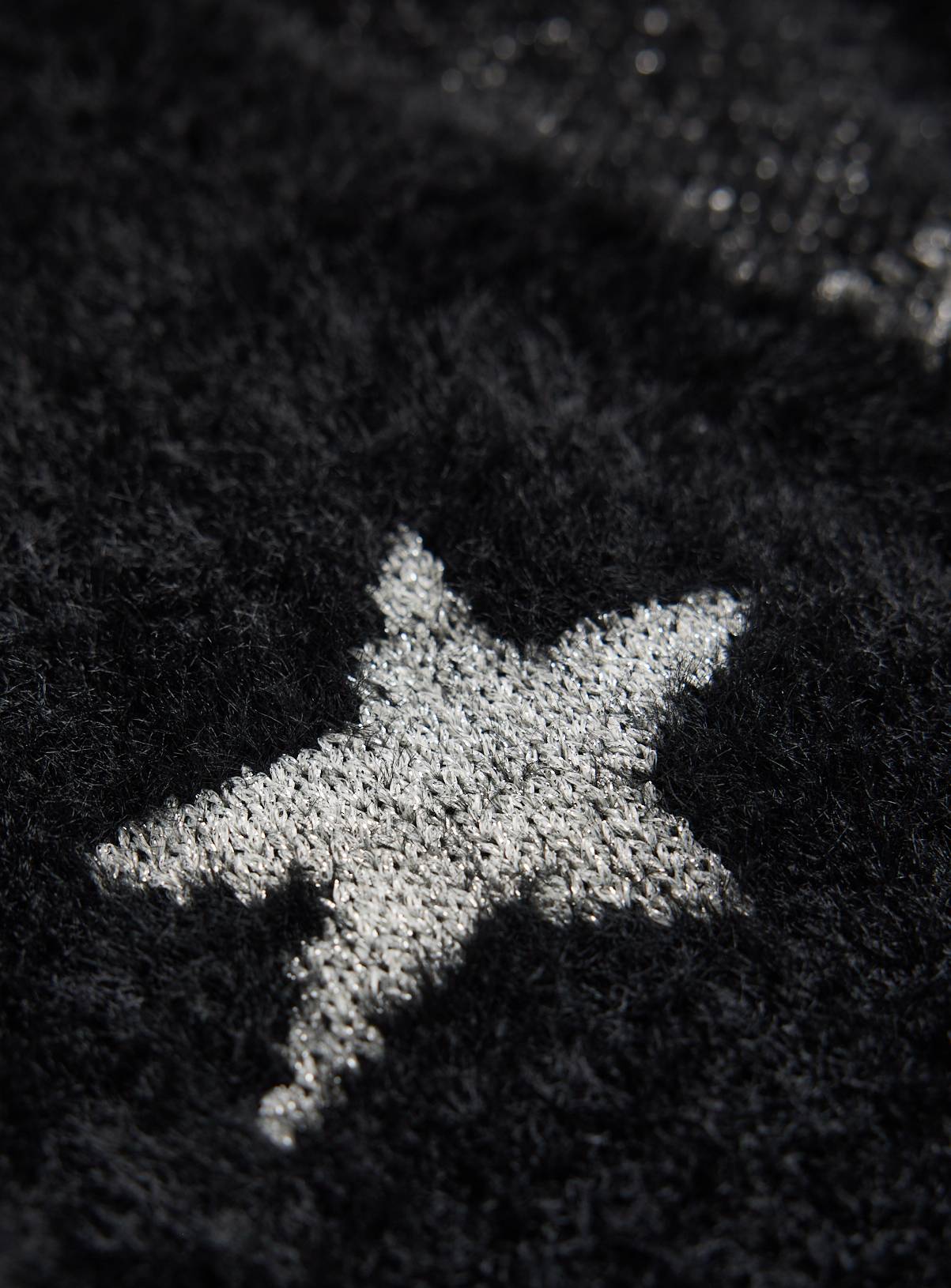 Black Fluffy Star Cardigan 8 years - Image 2