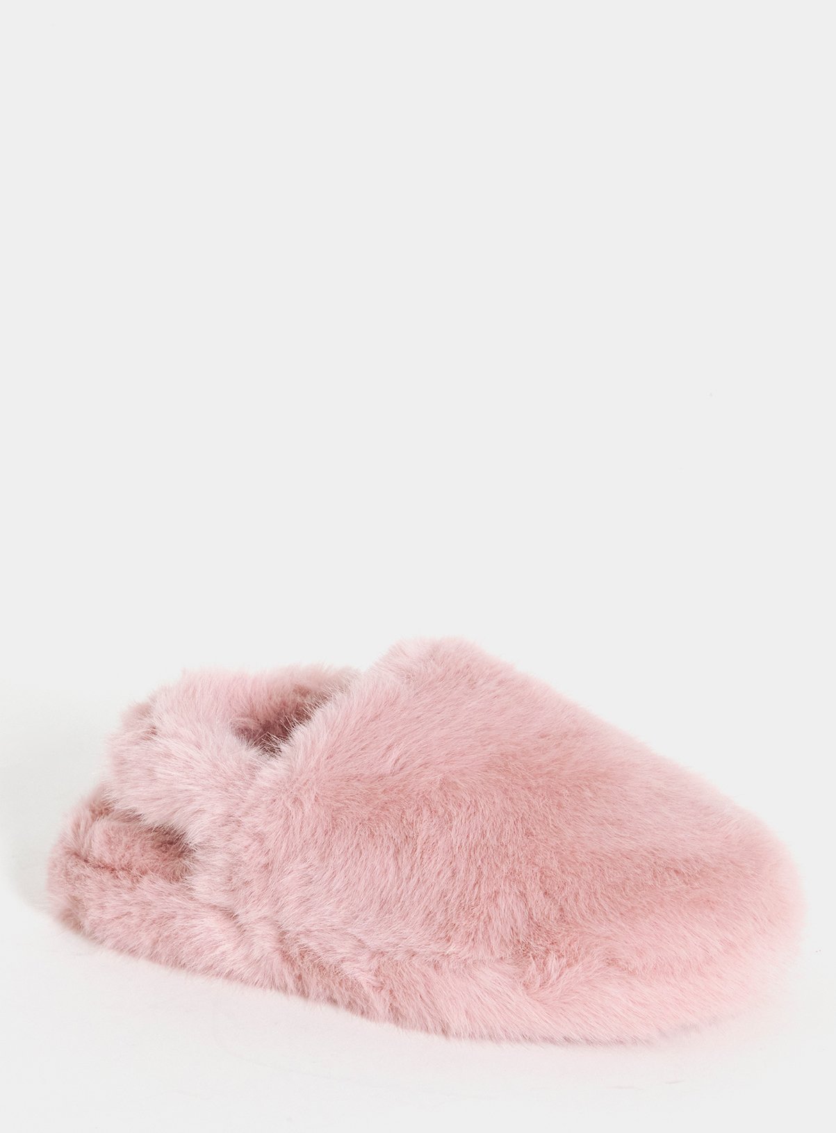 SIMPLY BE Fluffy Slingback Slipper Wide Fit 7 - Image 2 thumbnail