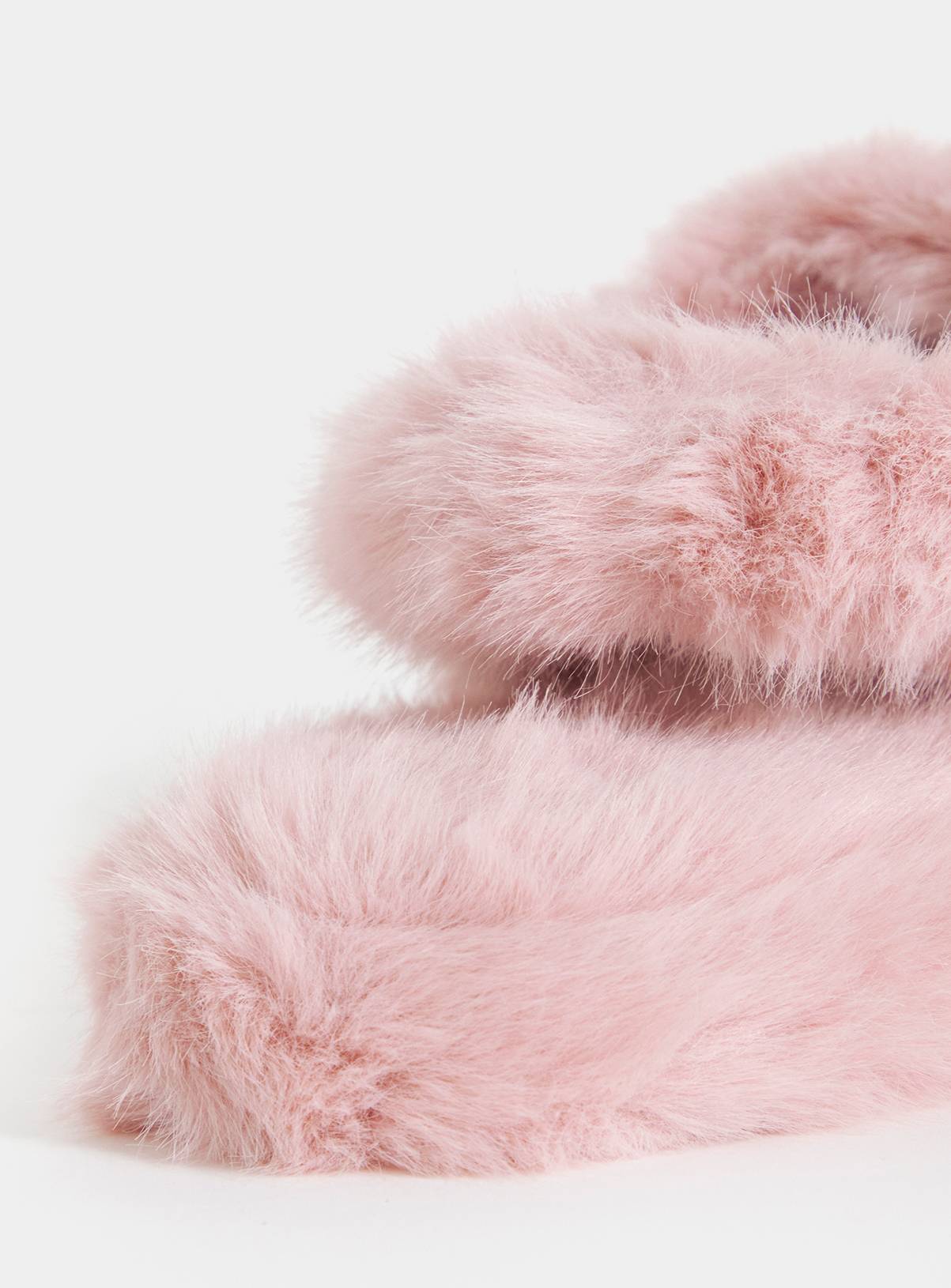 SIMPLY BE Fluffy Slingback Slipper Wide Fit 7 - Image 4