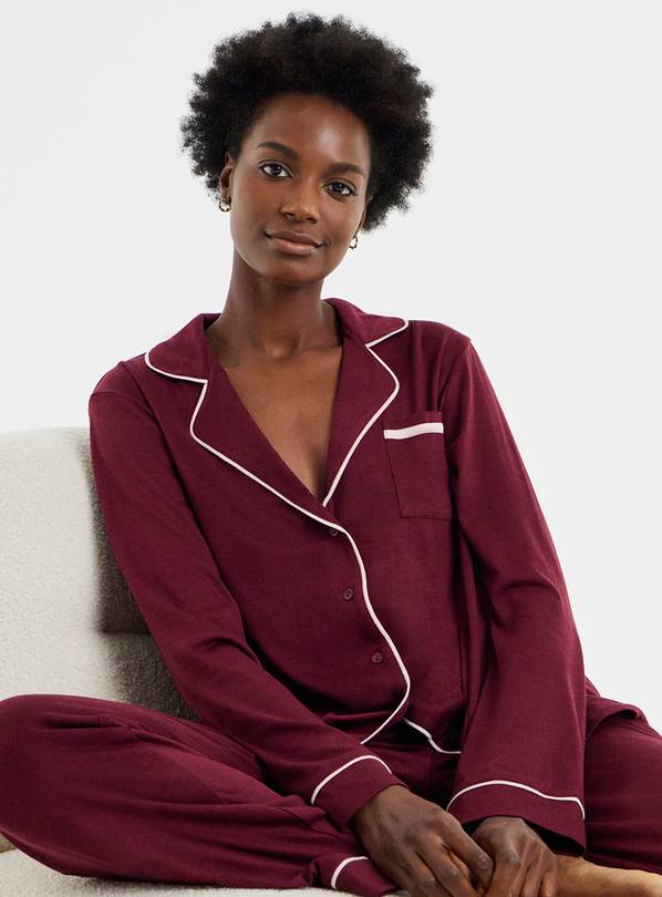 SIMPLY BE Viscose Blend Revere Pyjama Set 16-18