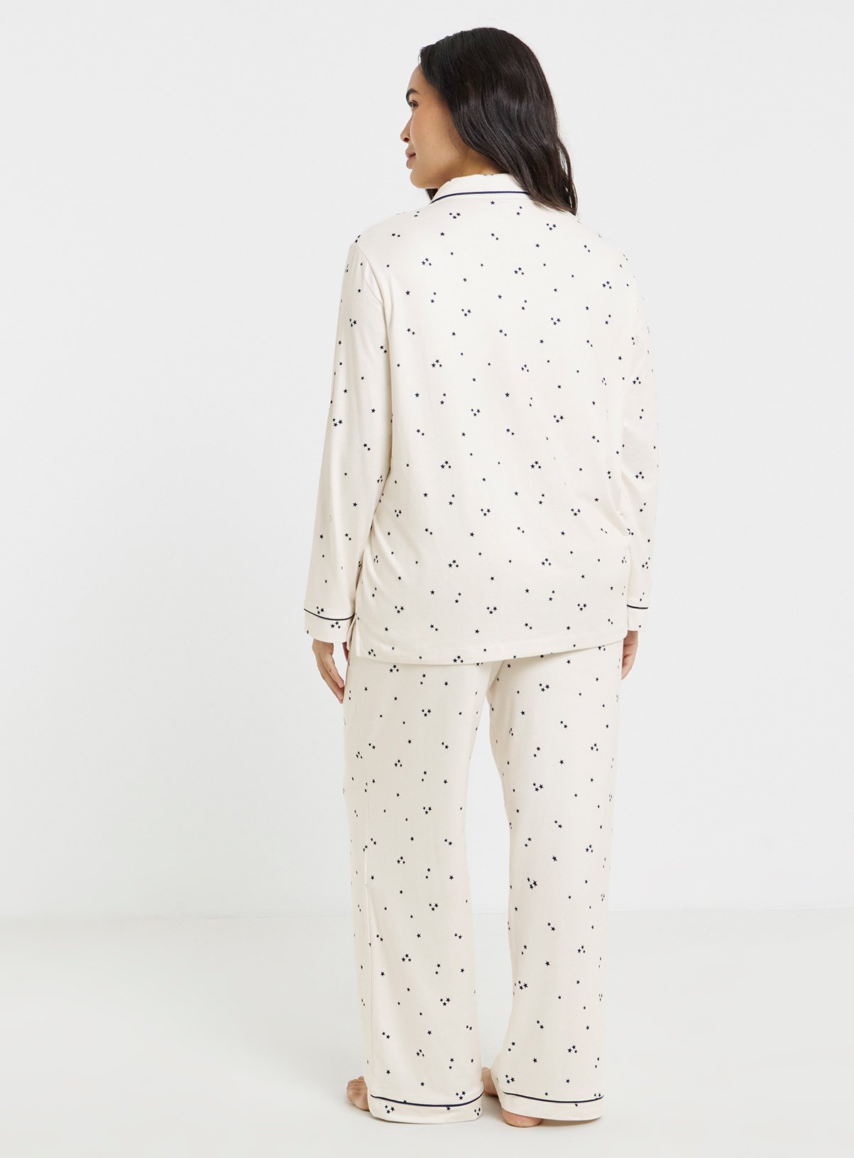 SIMPLY BE Star Soft Knit Button Pyjama Set 32-34 - Image 2 thumbnail