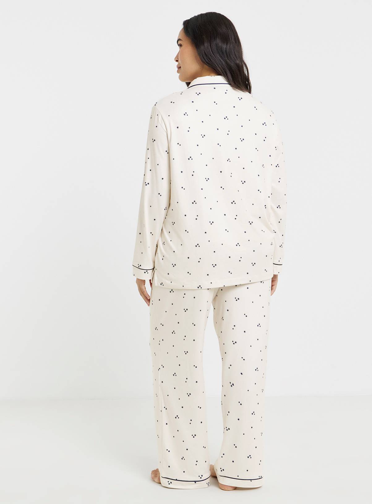 SIMPLY BE Star Soft Knit Button Pyjama Set 32-34 - Image 2