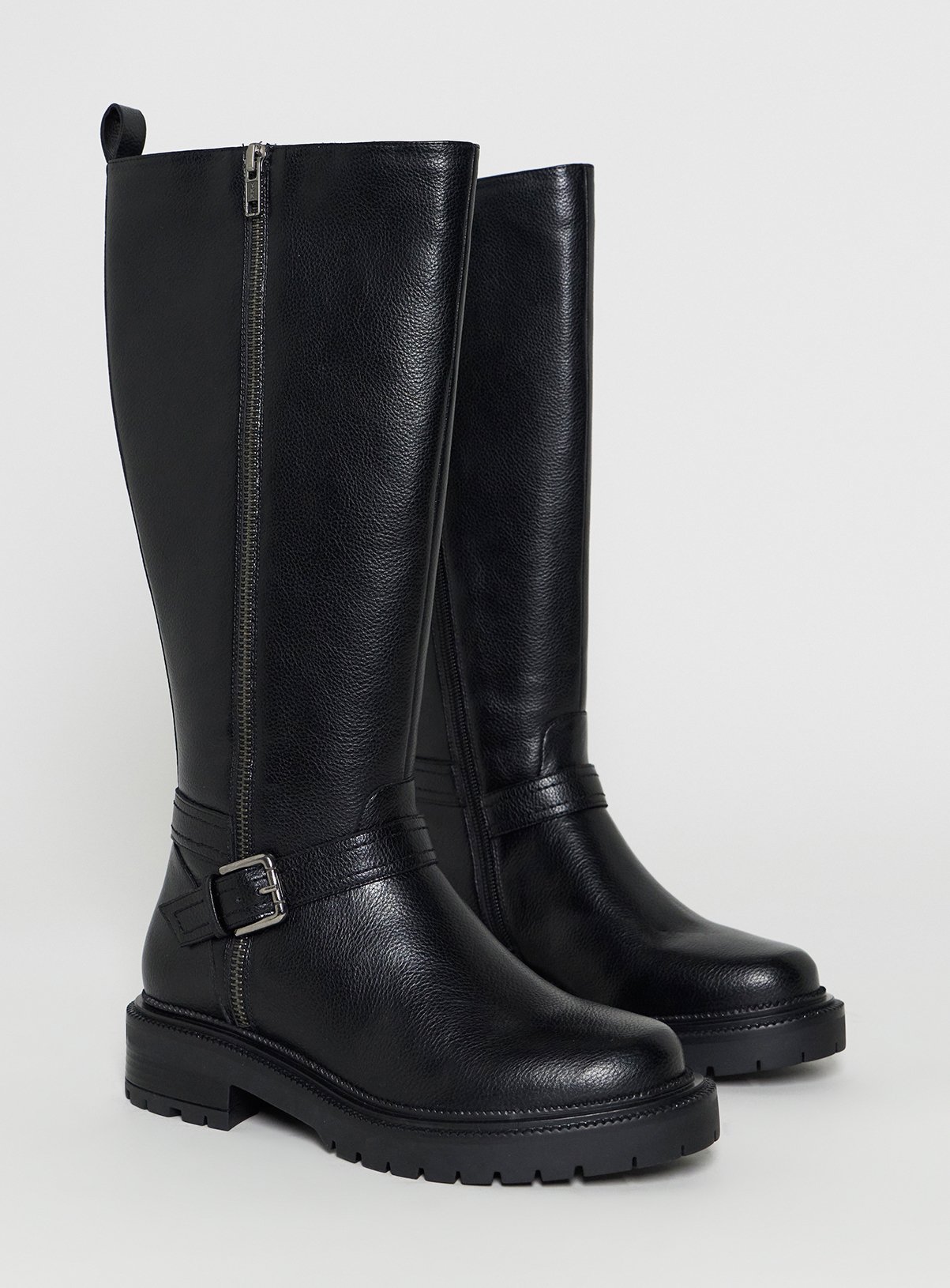 SIMPLY BE Zip Knee High Boot Extra Wide Fit 7 - Image 3 thumbnail