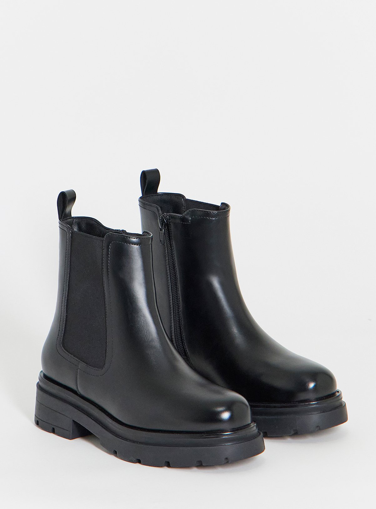 SIMPLY BE Chunky Chelsea Ankle Boot Wide Fit Black 6 - Image 2 thumbnail