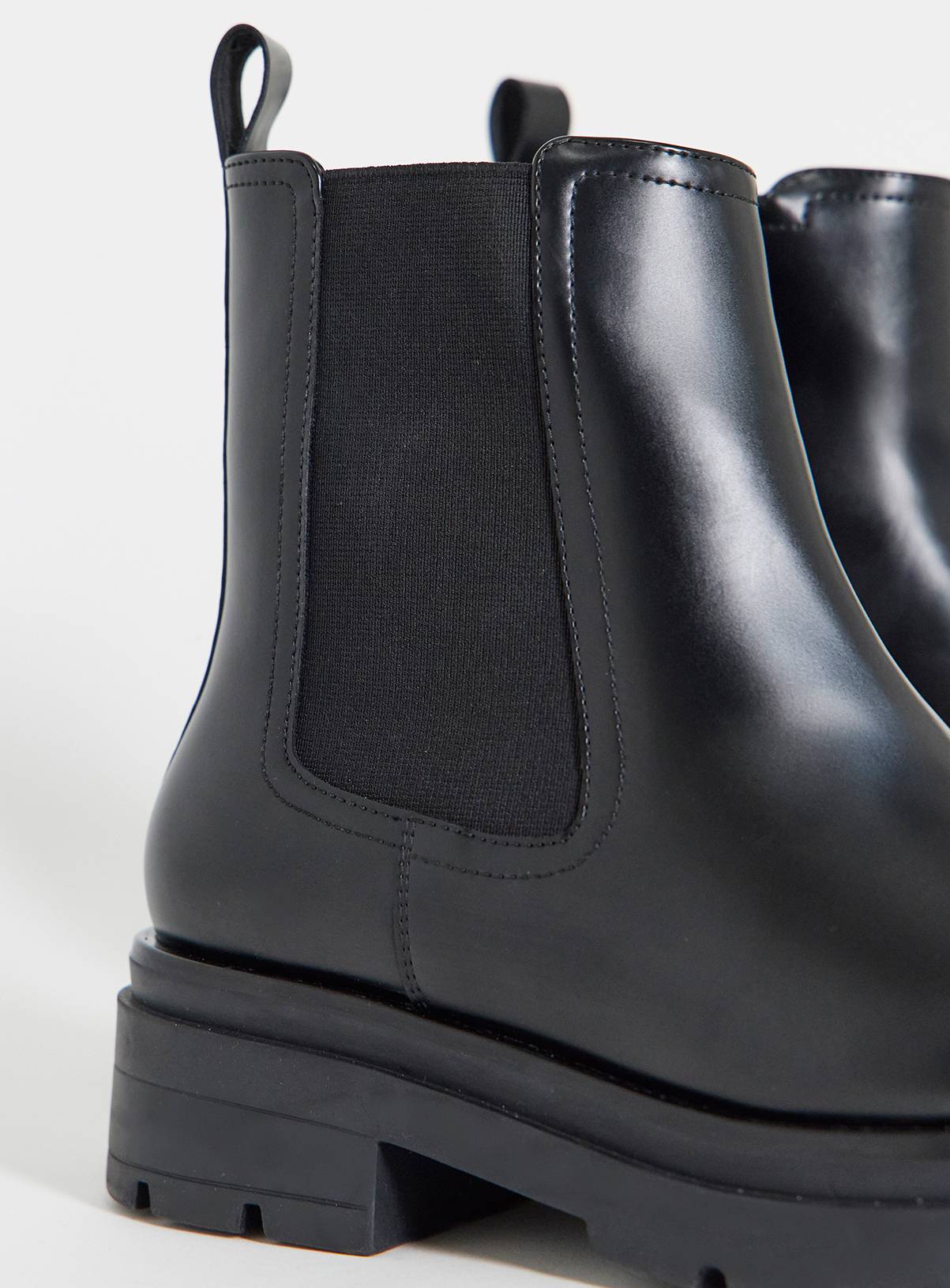 SIMPLY BE Chunky Chelsea Ankle Boot Wide Fit Black 6 - Image 4