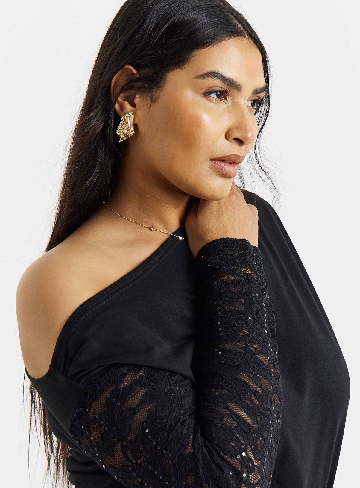 SIMPLY BE Lace Sequin Top 14 - Image 4