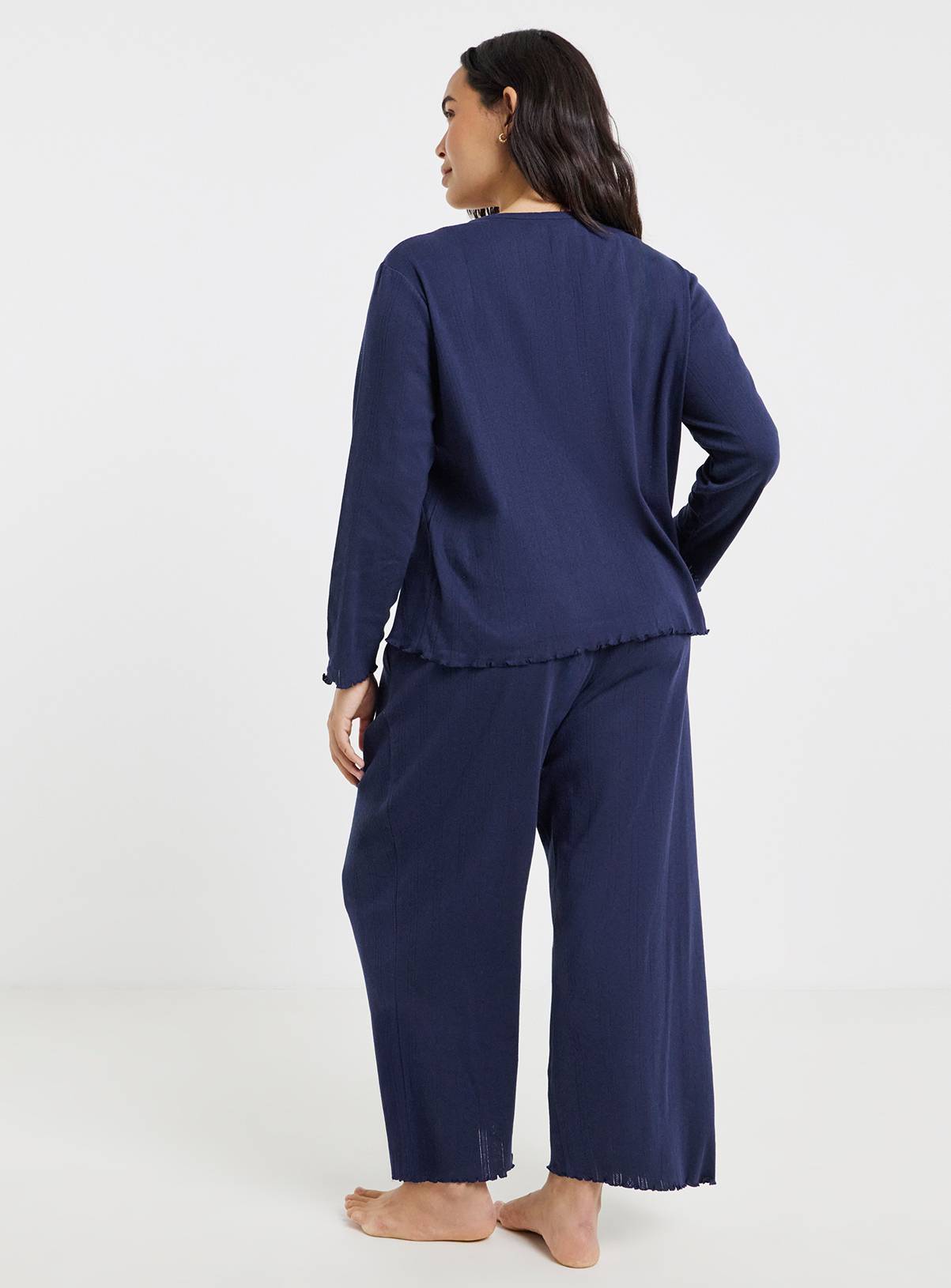 SIMPLY BE Pretty Secrets Pointelle Rib Pyjama Set 20-22 - Image 2
