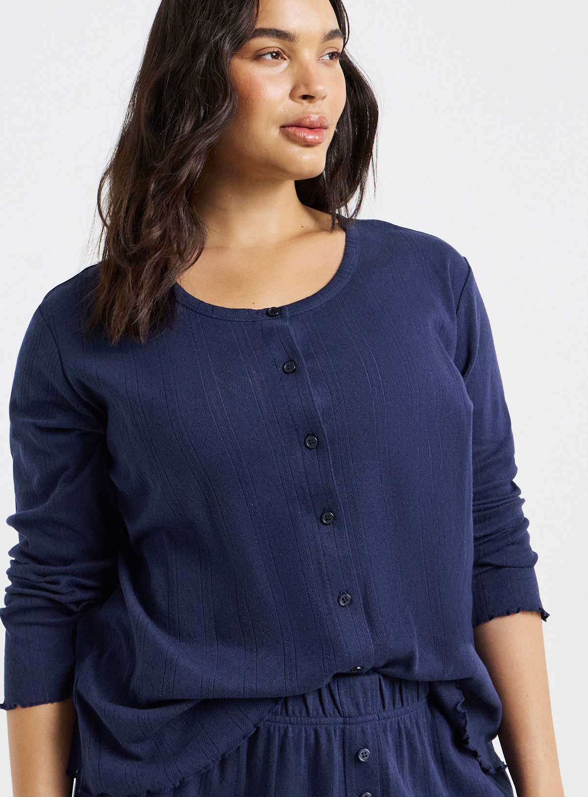 SIMPLY BE Pretty Secrets Pointelle Rib Pyjama Set 20-22 - Image 4 thumbnail