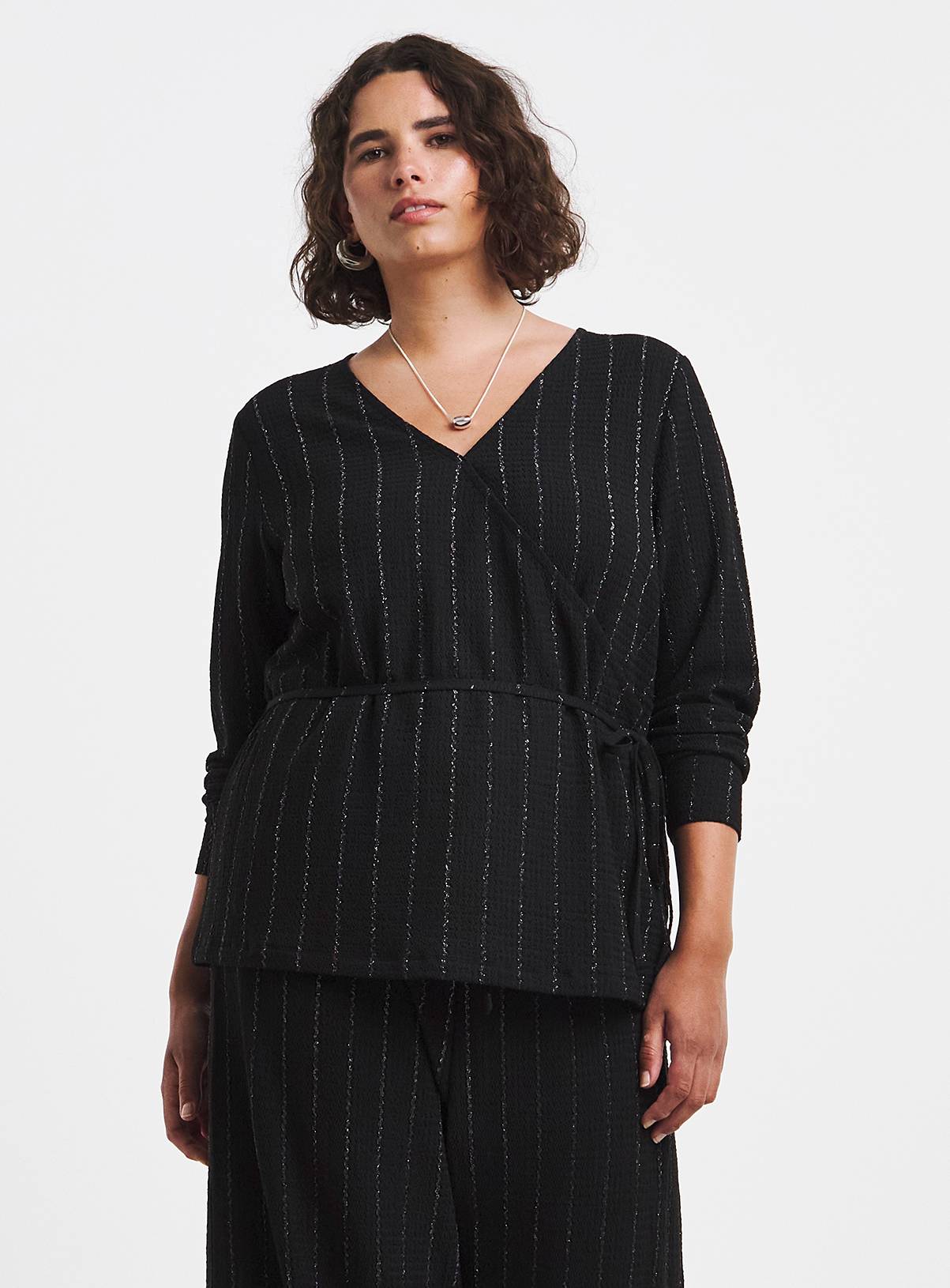 SIMPLY BE Stripe Wrap Over Top 14 - Image 4