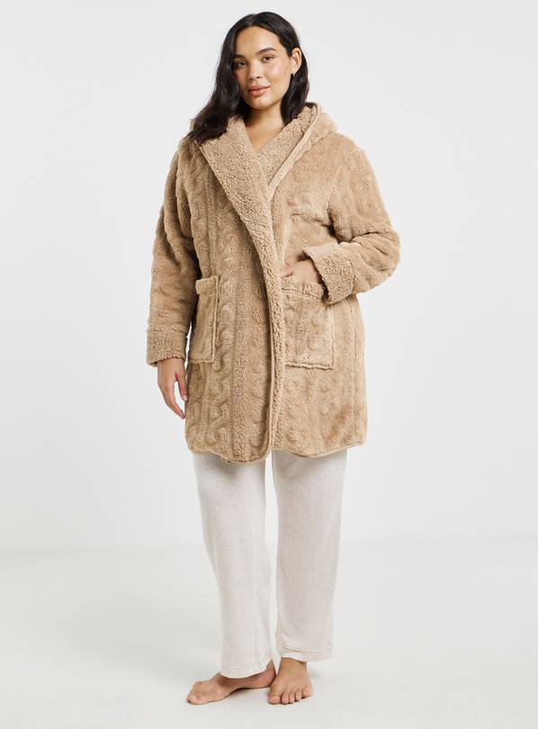 SIMPLY BE Pretty Secrets Cable Fleece Cardigan 32-34