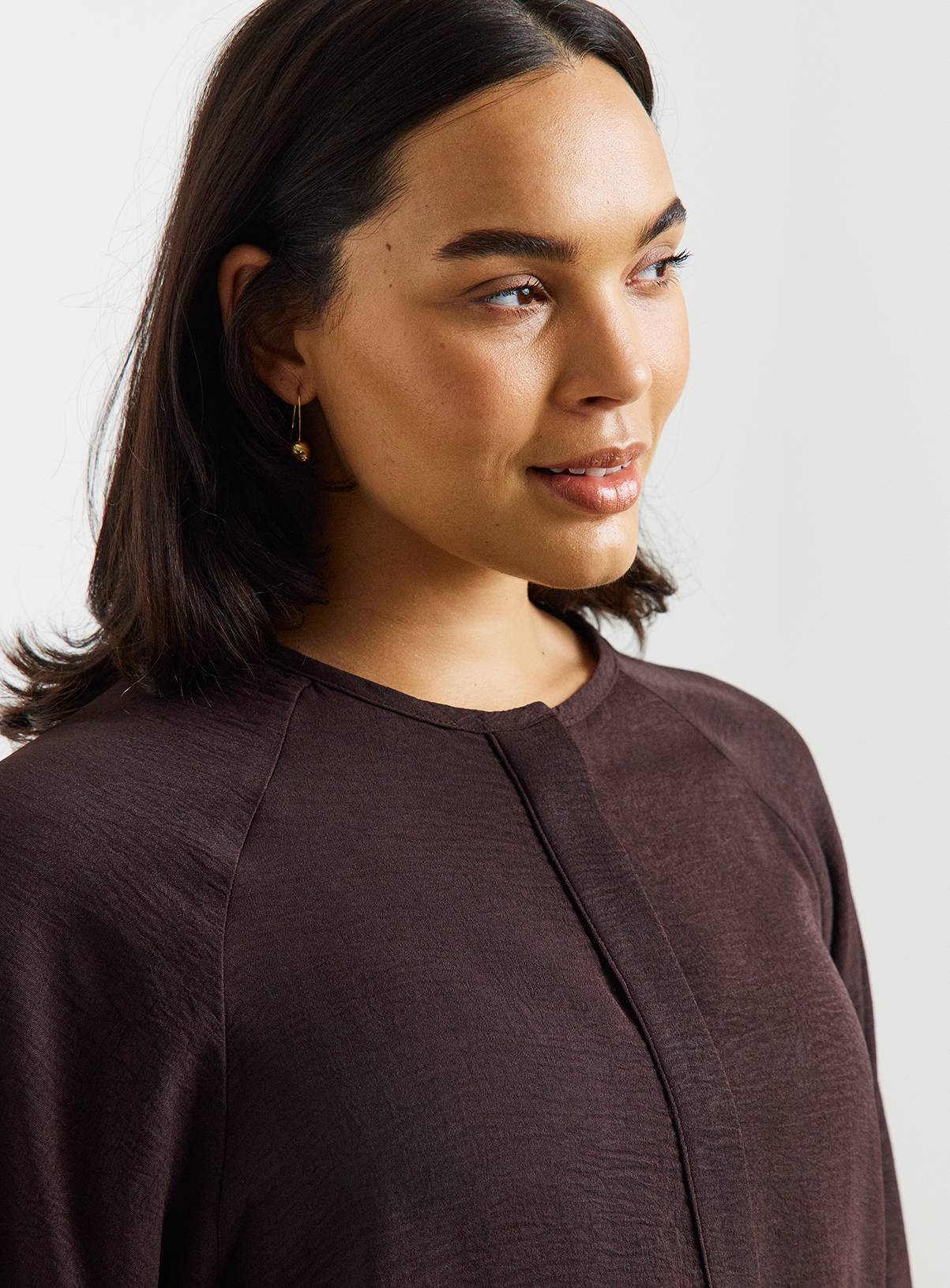 SIMPLY BE Chocolate Bubble Sleeve Top 12 - Image 4