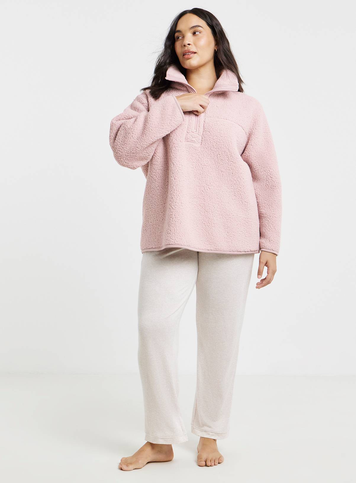 SIMPLY BE Pretty Secrets Fleece Snuggle Top 12-14 - Image 3