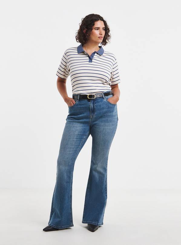 SIMPLY BE Blue Flare Jeans 18