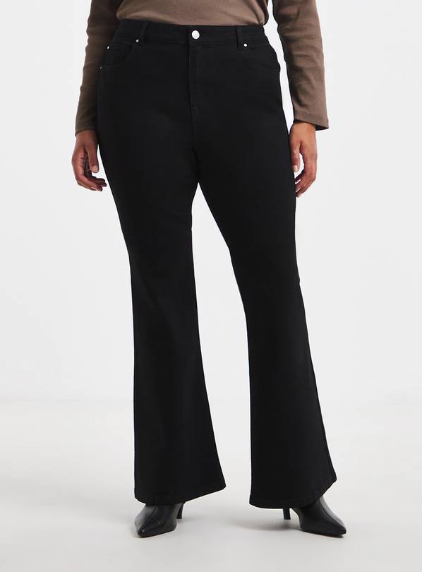 SIMPLY BE Black Flare Jeans 18