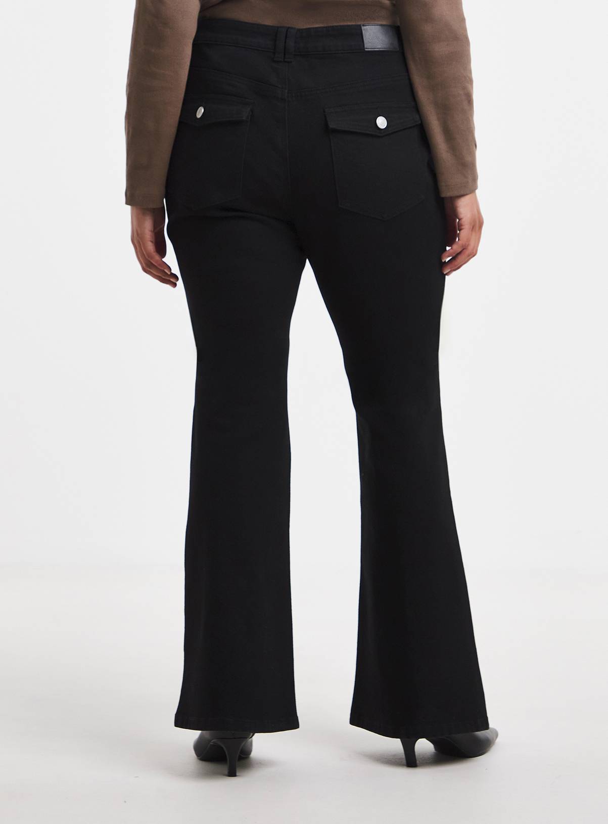 SIMPLY BE Black Flare Jeans 14 - Image 2